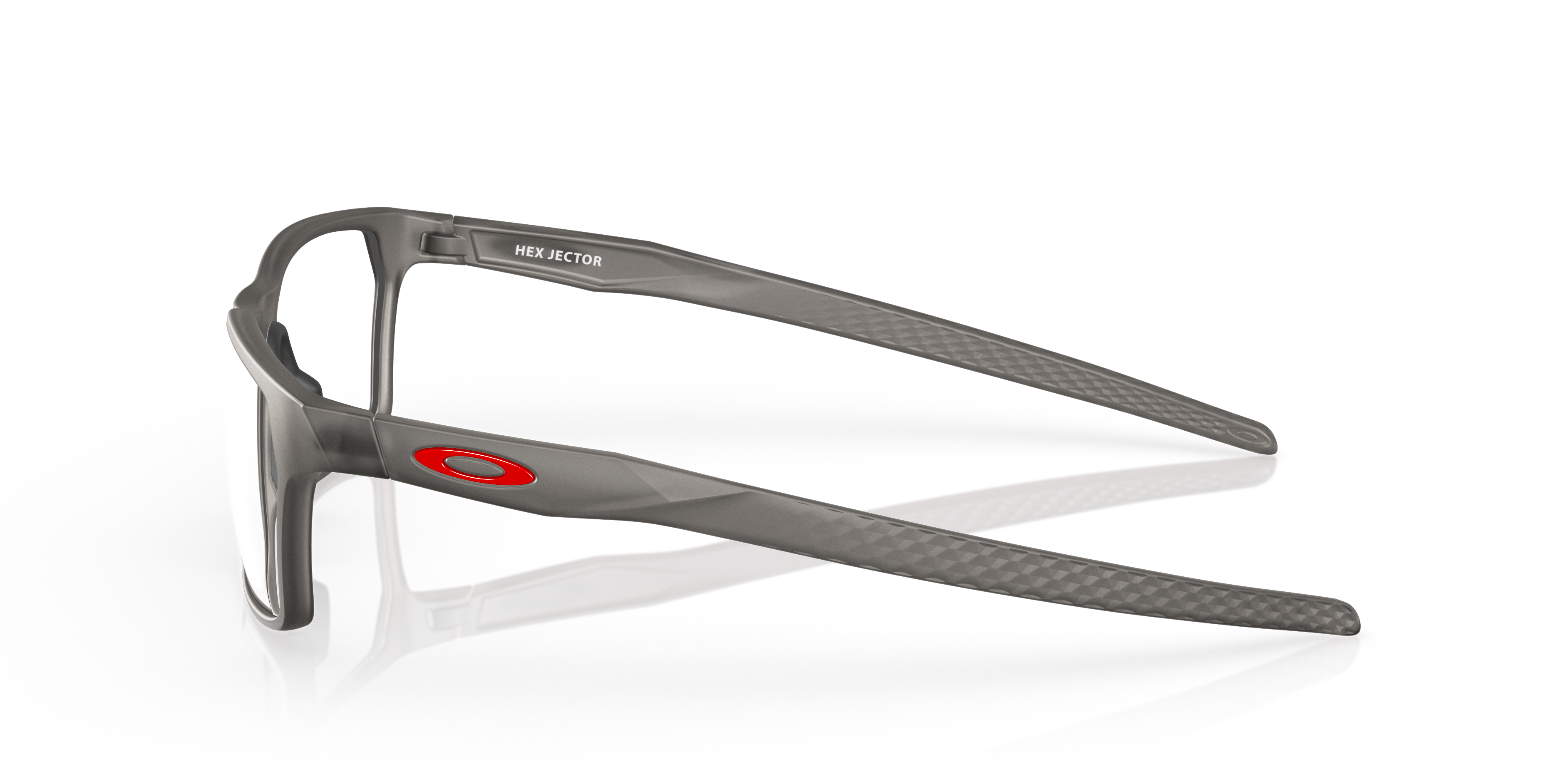 Oakley Hex Jector OX8032 in Satin Grey Smoke, side view #Colour_Satin Grey Smoke