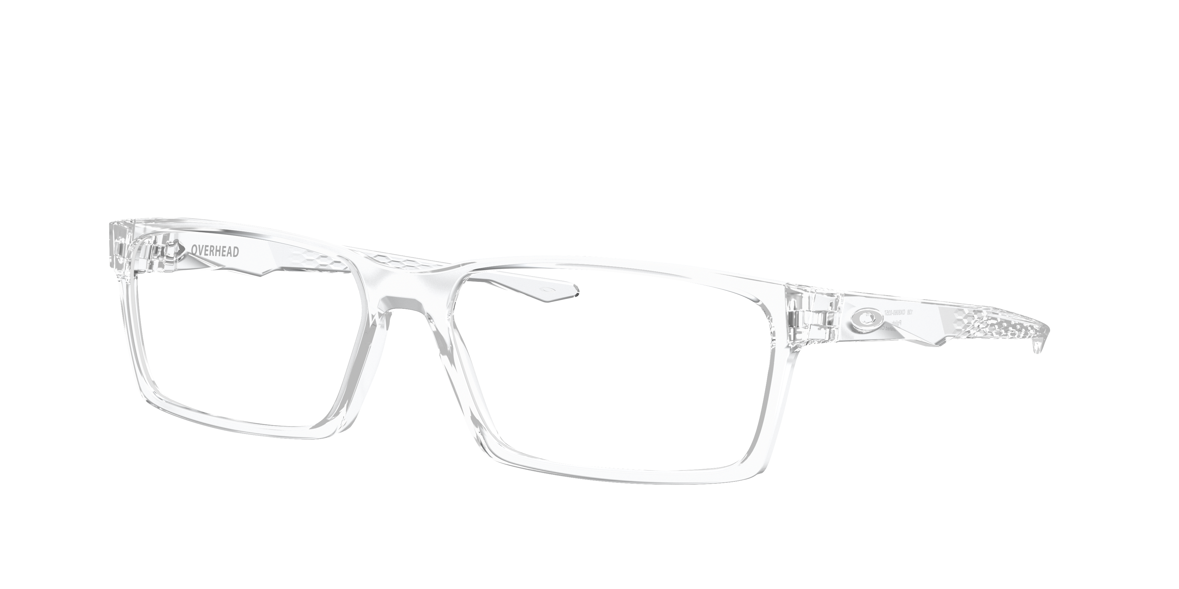 Oakley Overhead OX8060 in Polished Clear, three-quarter view #Colour_Polished Clear