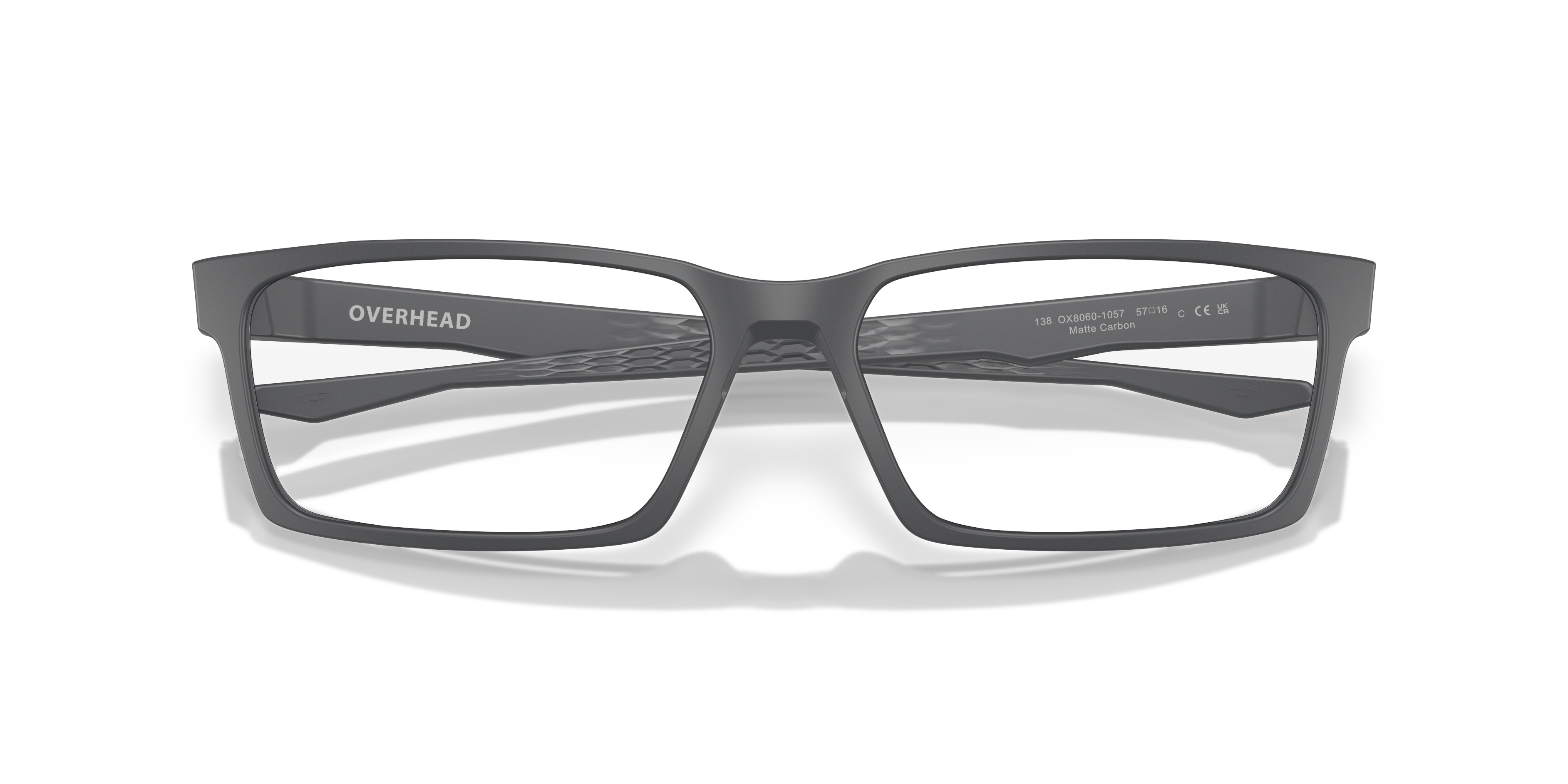 Oakley Overhead OX8060 in Matte Carbon, front detail view #Colour_Matte Carbon