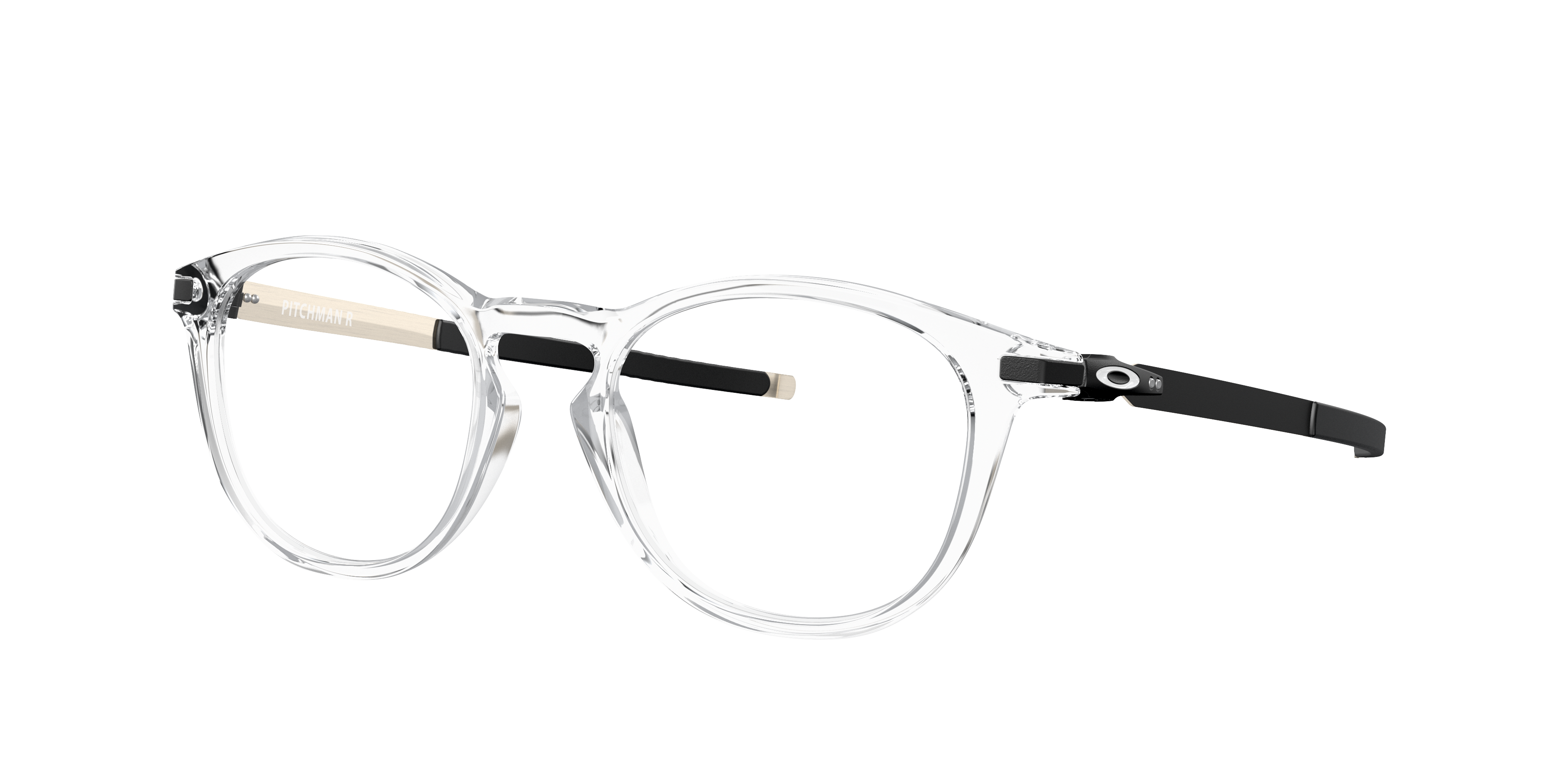 Oakley Pitchman R OX8105 in Clear, three-quarter view #Colour_Clear