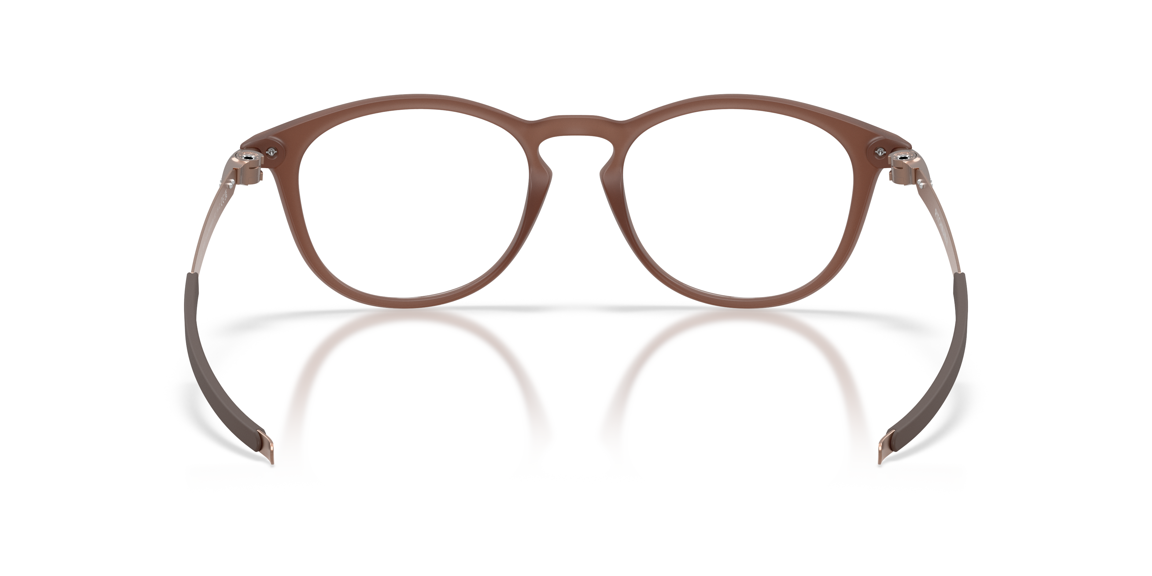 Oakley Pitchman R OX8105 in Transparent Mahogany, back view #Colour_Transparent Mahogany
