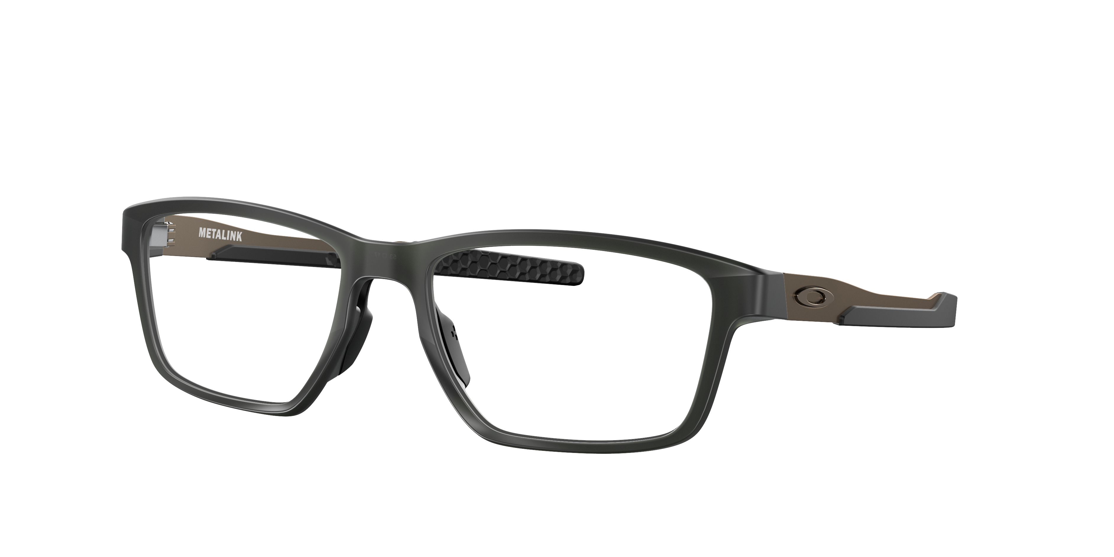 Oakley Metalink OX8153 in Matte Olive, three-quarter view #Colour_Matte Olive