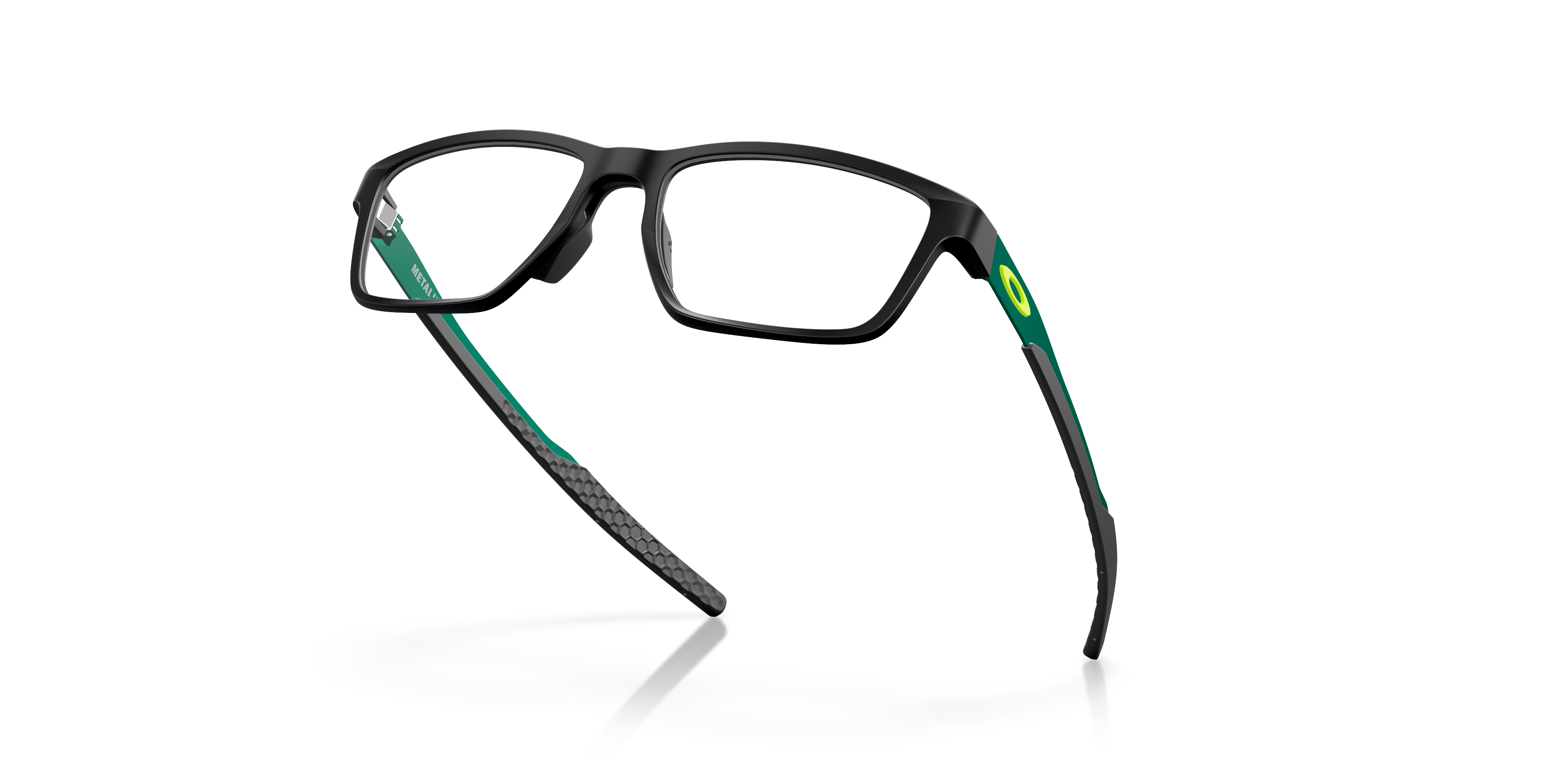Oakley Metalink OX8153 in Satin Black, angled view #Colour_Satin Black