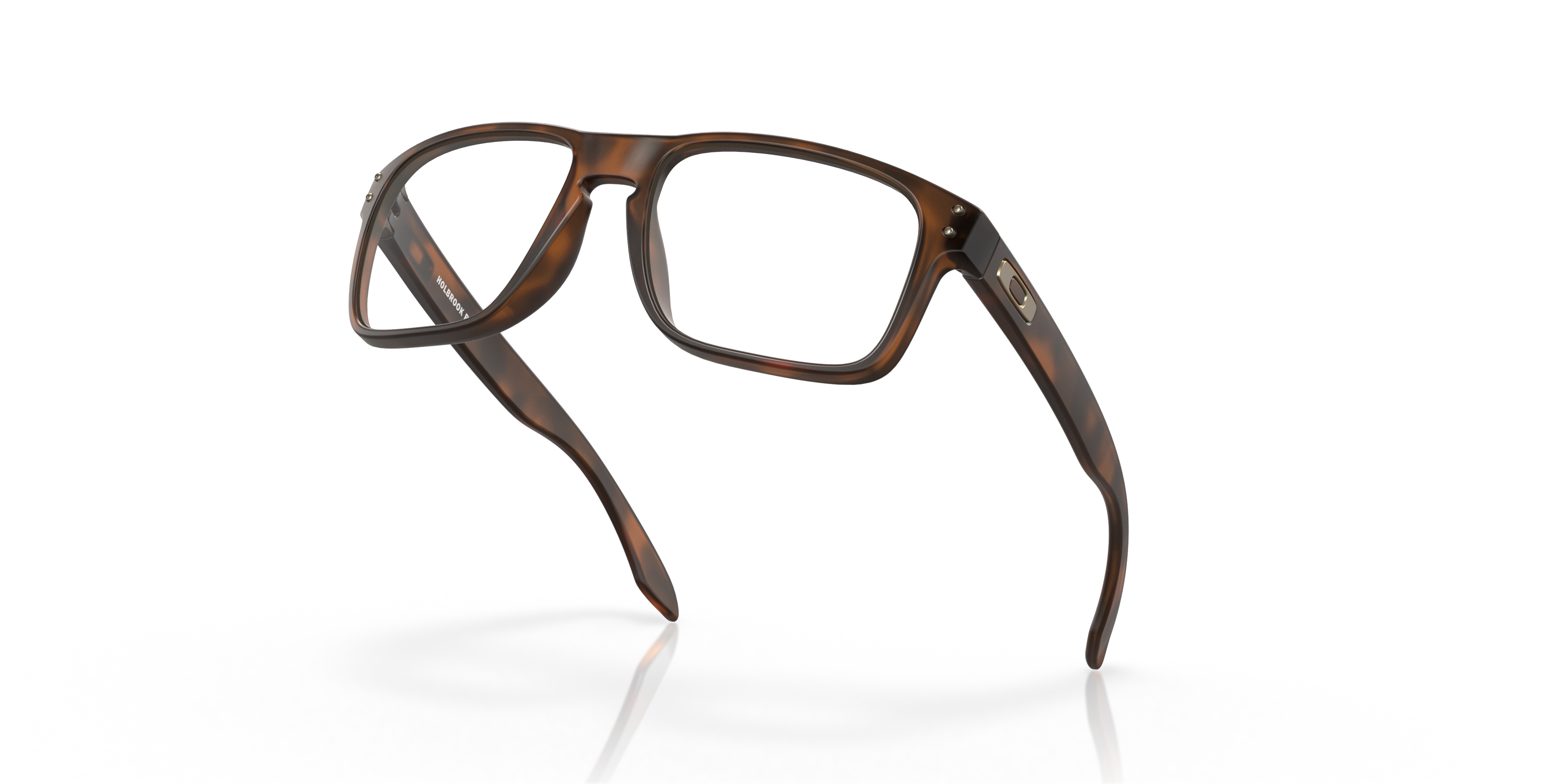 Oakley Holbrook RX OX8156 in Matte Brown Tortoise, angled view #Colour_Matte Brown Tortoise