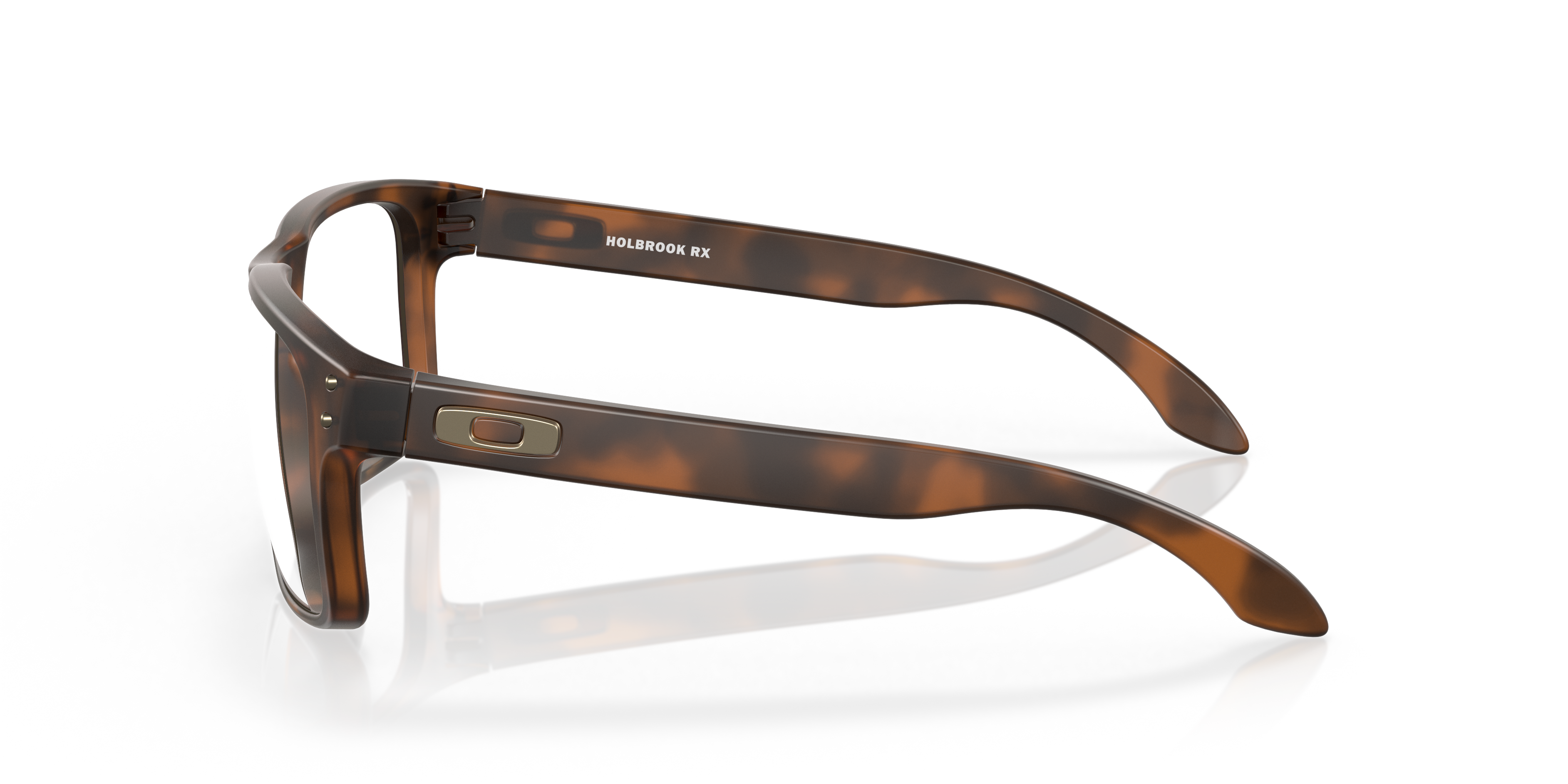 Oakley Holbrook RX OX8156 in Matte Brown Tortoise, side view #Colour_Matte Brown Tortoise