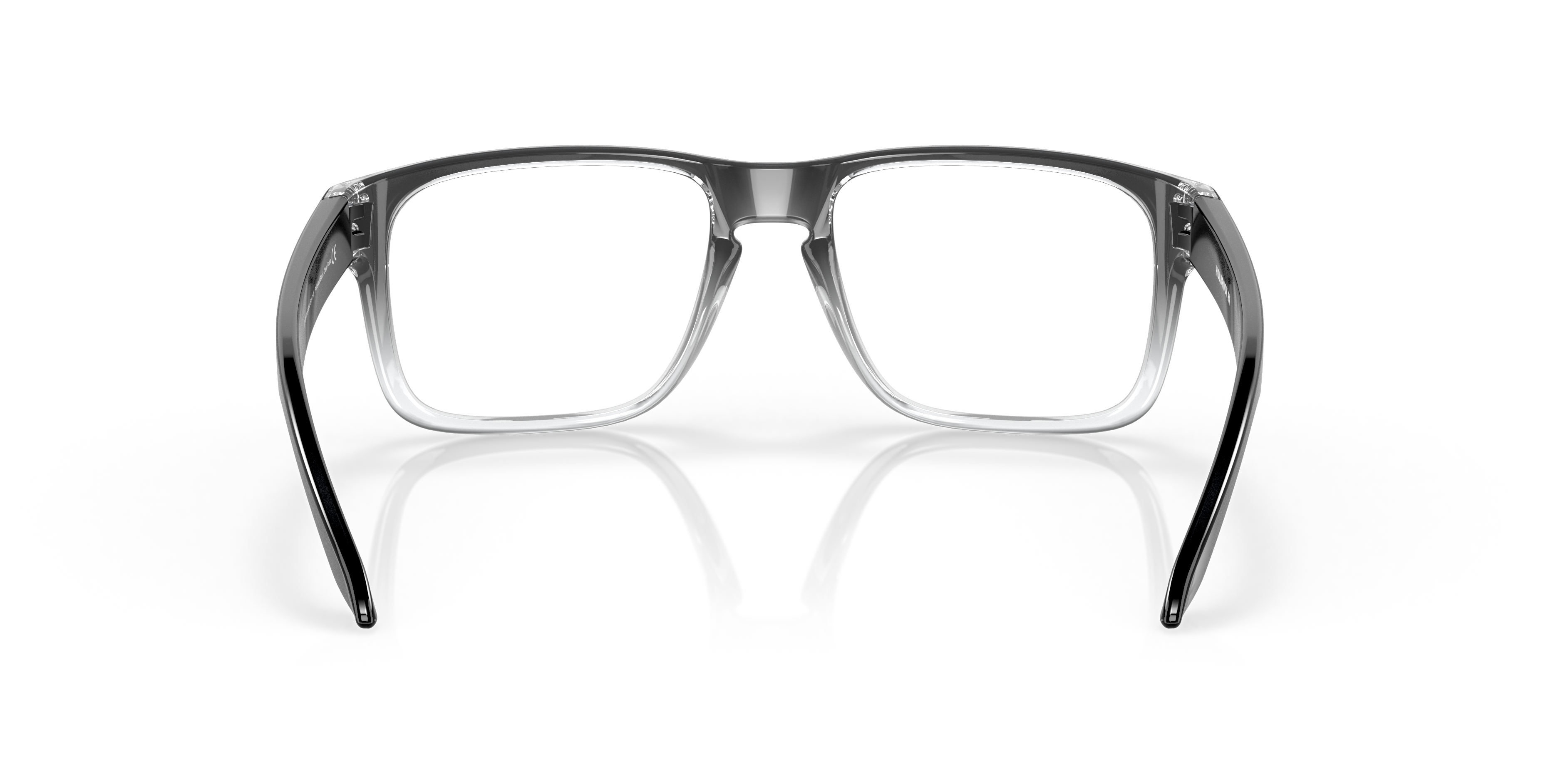 Oakley Holbrook RX OX8156 in Polished Black Clear Fade, back view #Colour_Polished Black Clear Fade