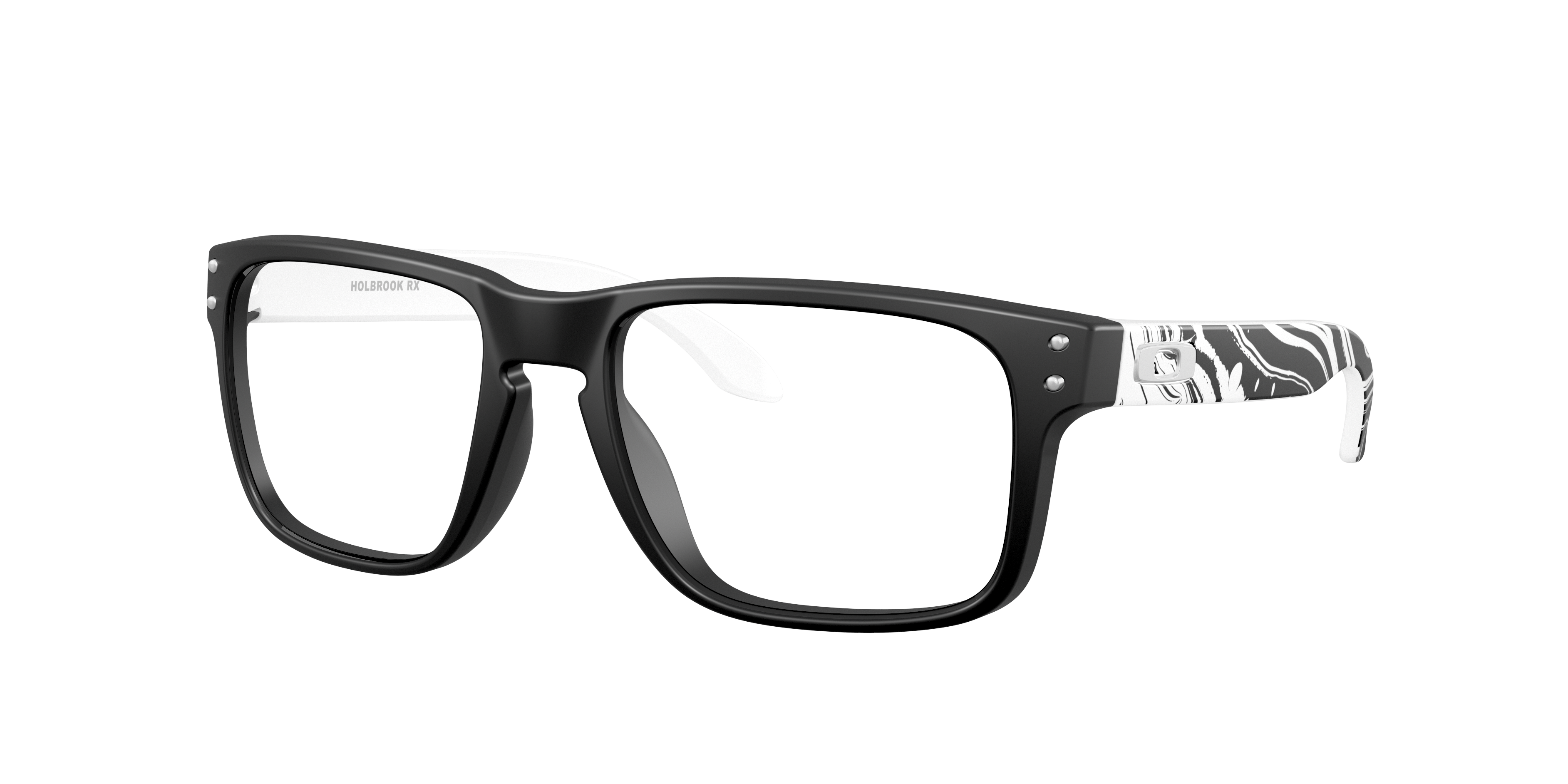 Oakley Holbrook RX OX8156 in Satin Black (815615), three-quarter view #Colour_Satin Black (815615)