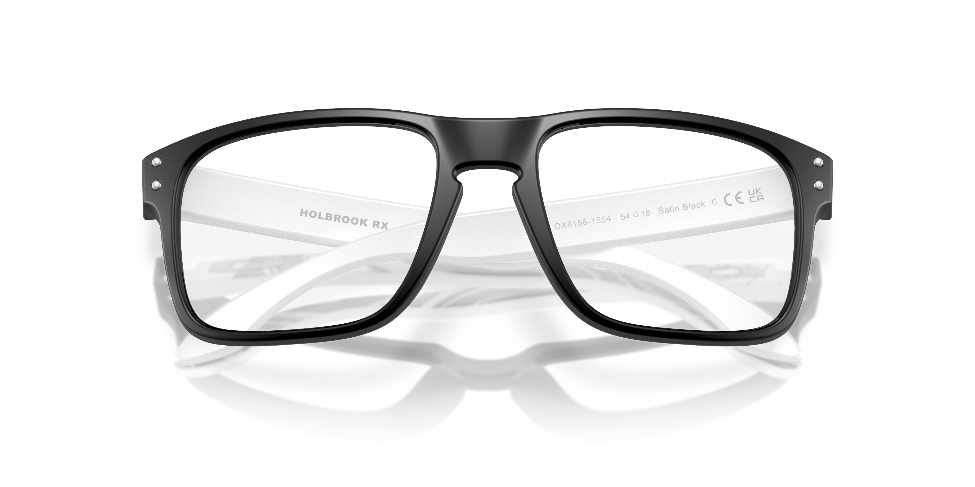 Oakley Holbrook RX OX8156 in Satin Black (815615), front detail view #Colour_Satin Black (815615)