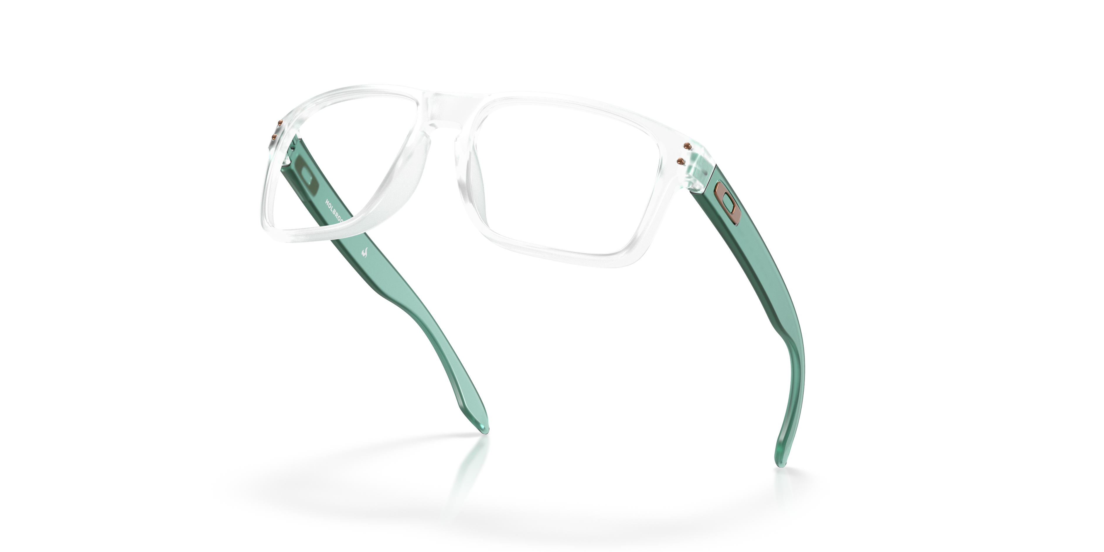 Oakley Holbrook RX OX8156 in Matte Clear (815616), angled view #Colour_Matte Clear (815616)