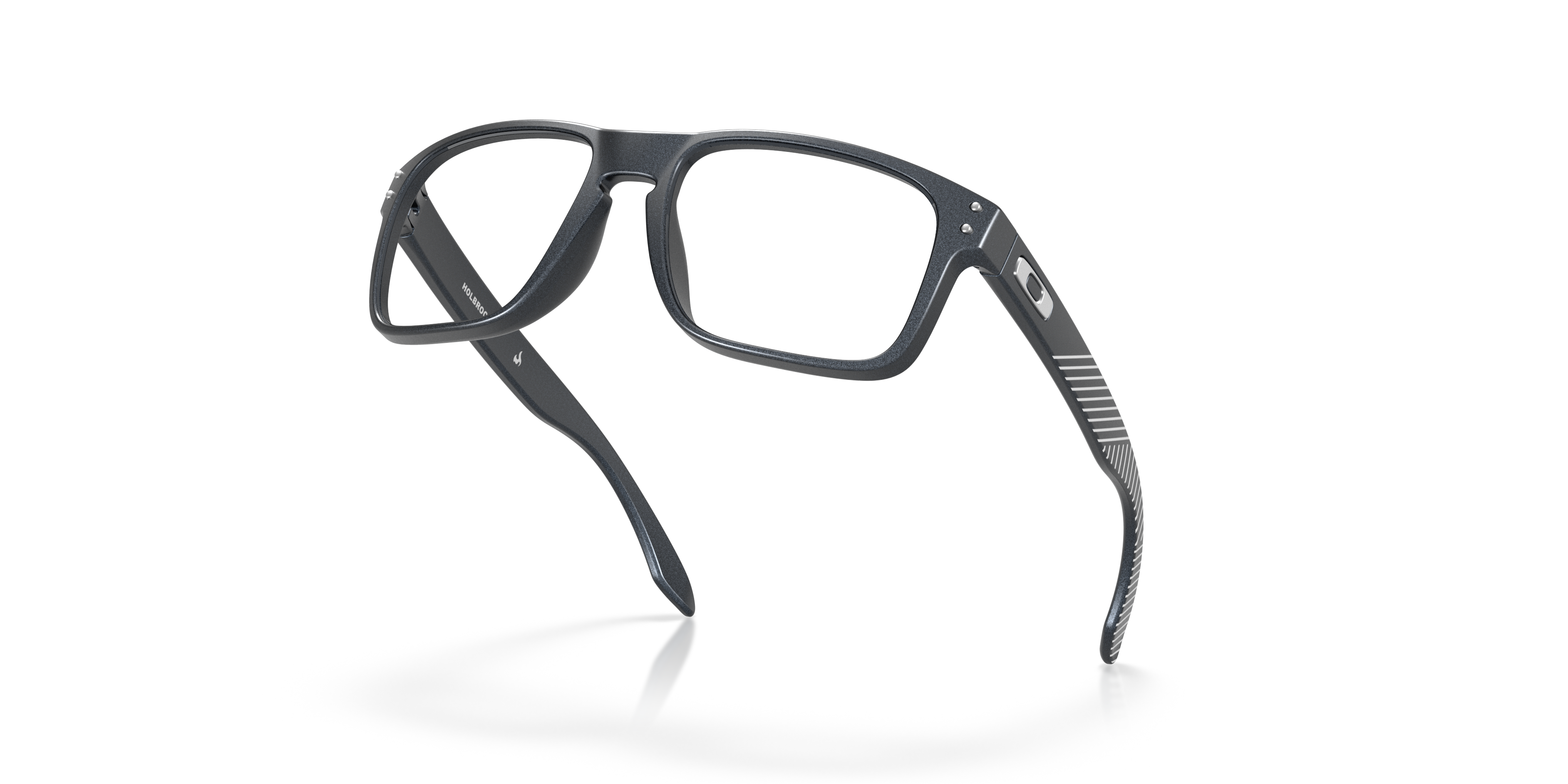 Oakley Holbrook RX OX8156 in Matte Blue Steel, angled view #Colour_Matte Blue Steel