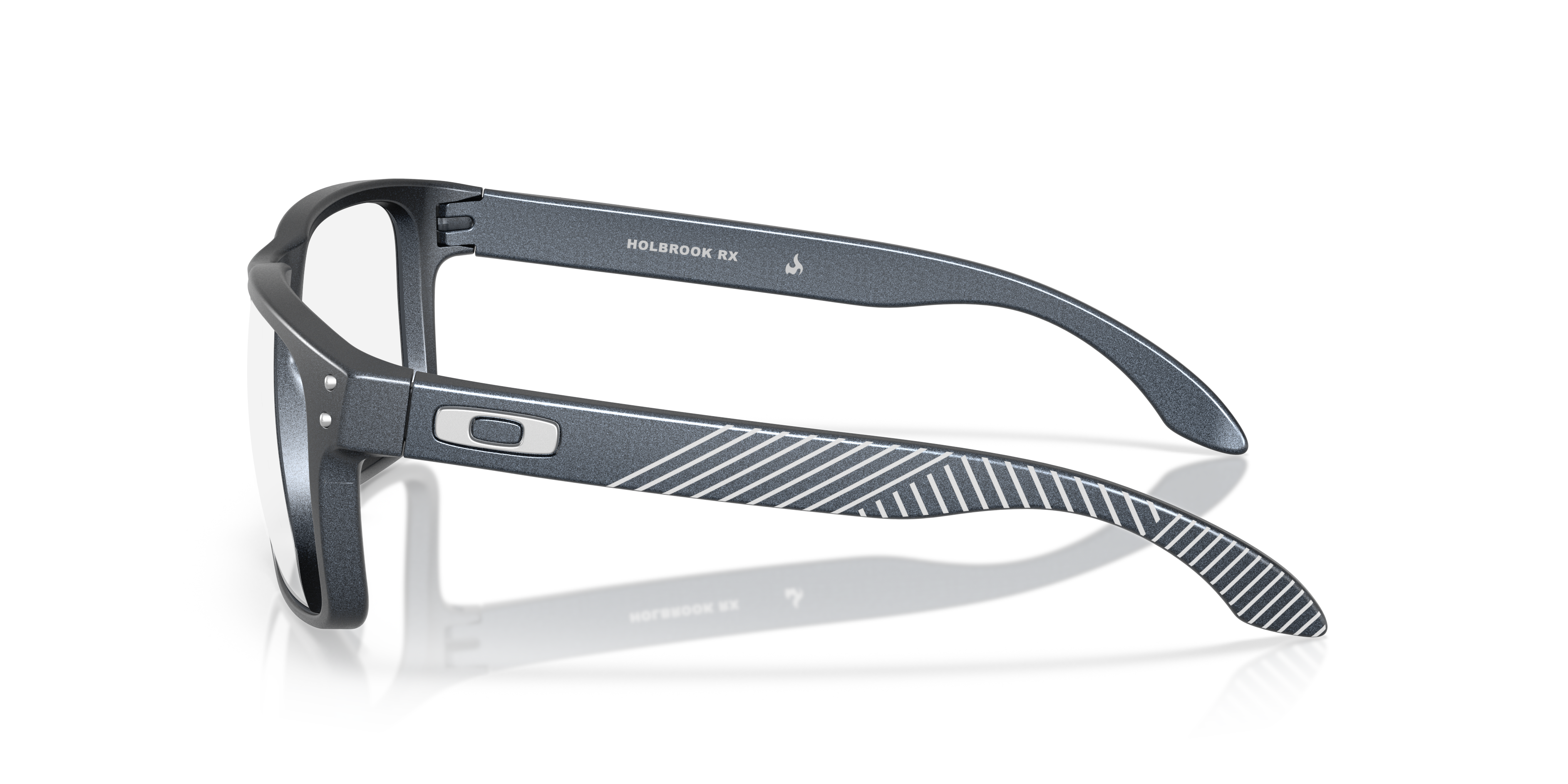Oakley Holbrook RX OX8156 in Matte Blue Steel, side view #Colour_Matte Blue Steel