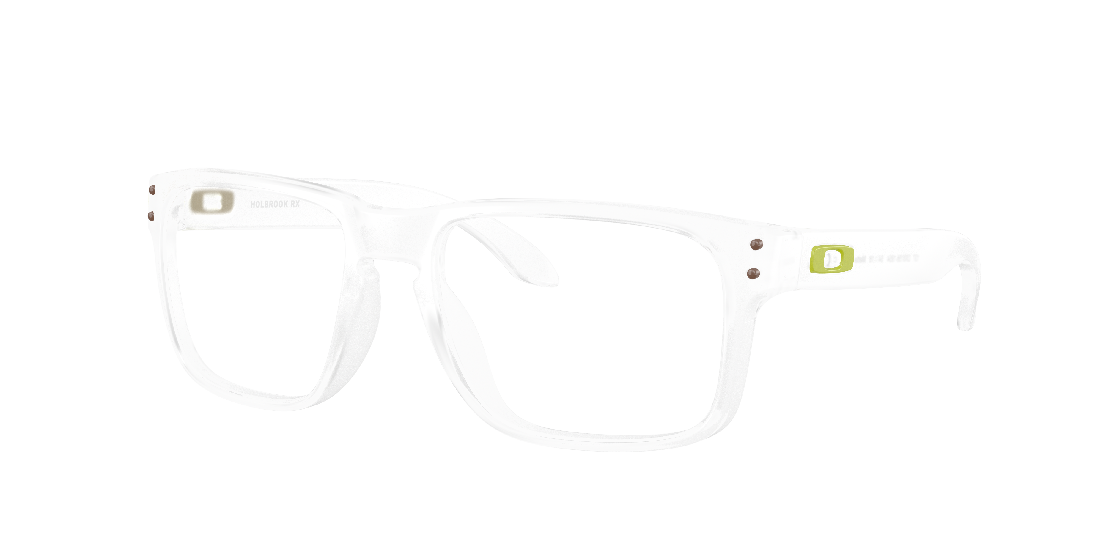 Oakley Holbrook RX OX8156 in Matte Clear (815618), three-quarter view #Colour_Matte Clear (815618)