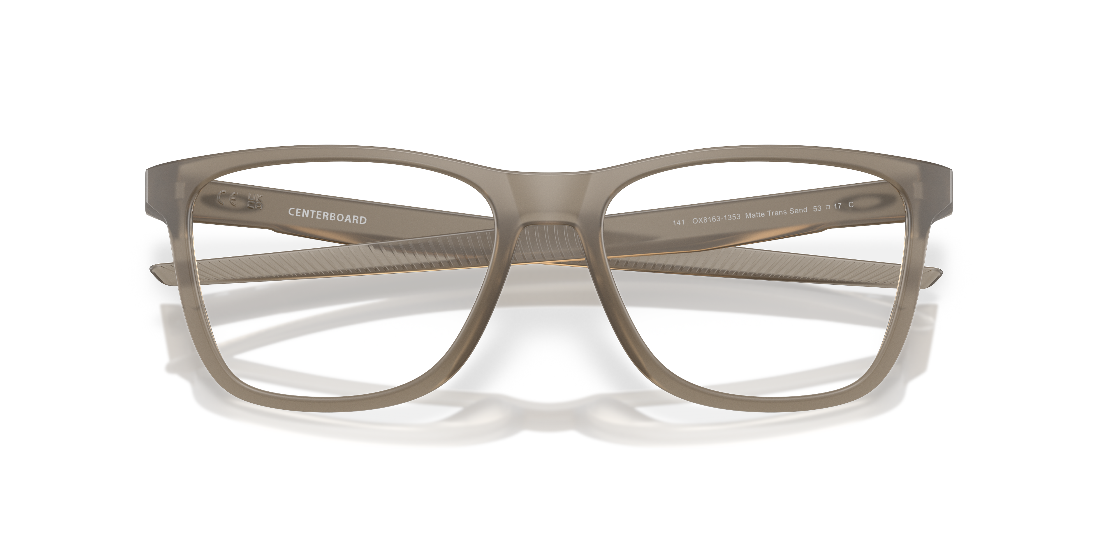 Oakley Centerboard OX8163 in Transparent Sand, front detail view #Colour_Transparent Sand