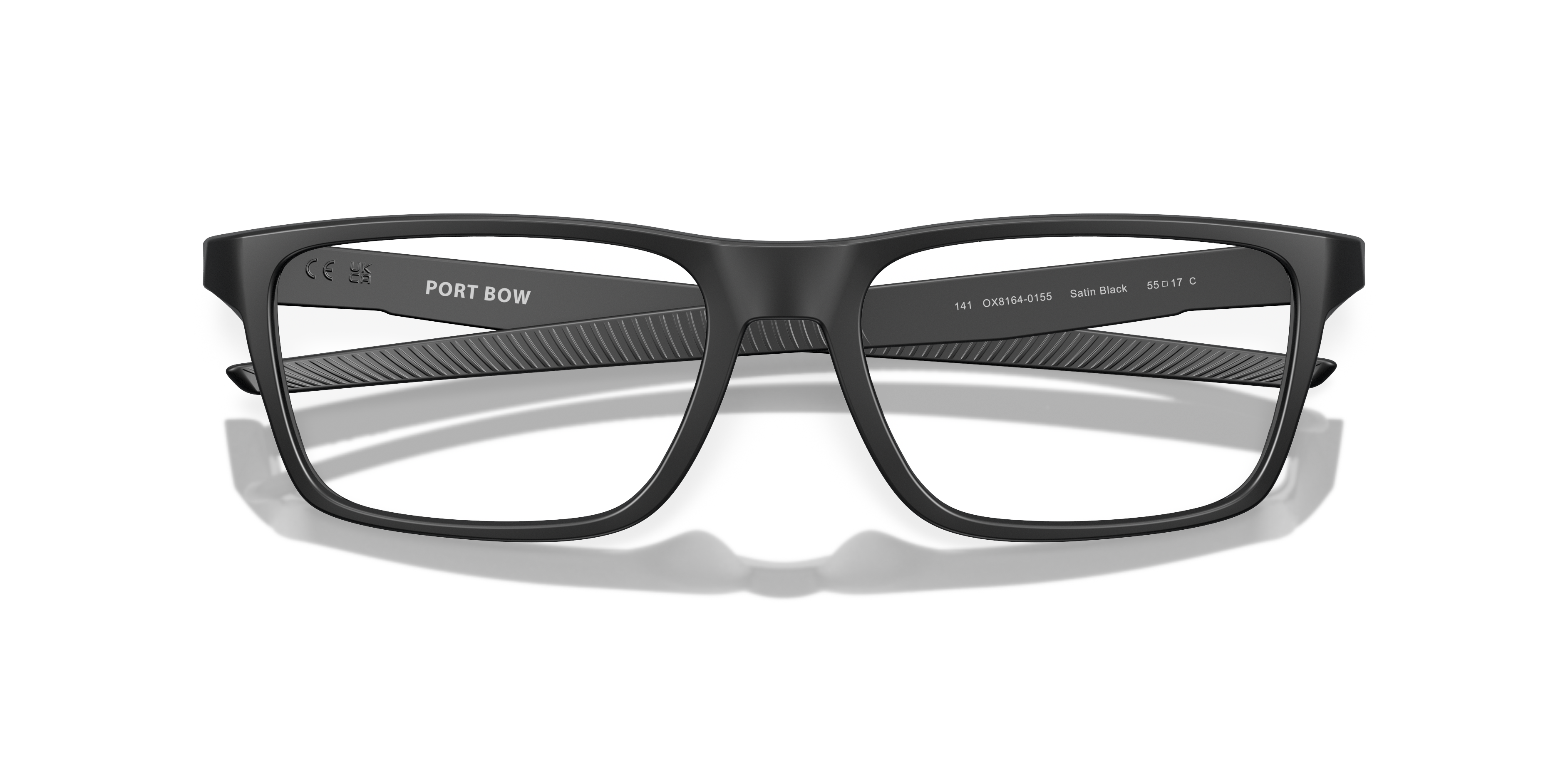 Oakley Port Bow OX8164 in Satin Black (816401), front detail view #Colour_Satin Black (816401)