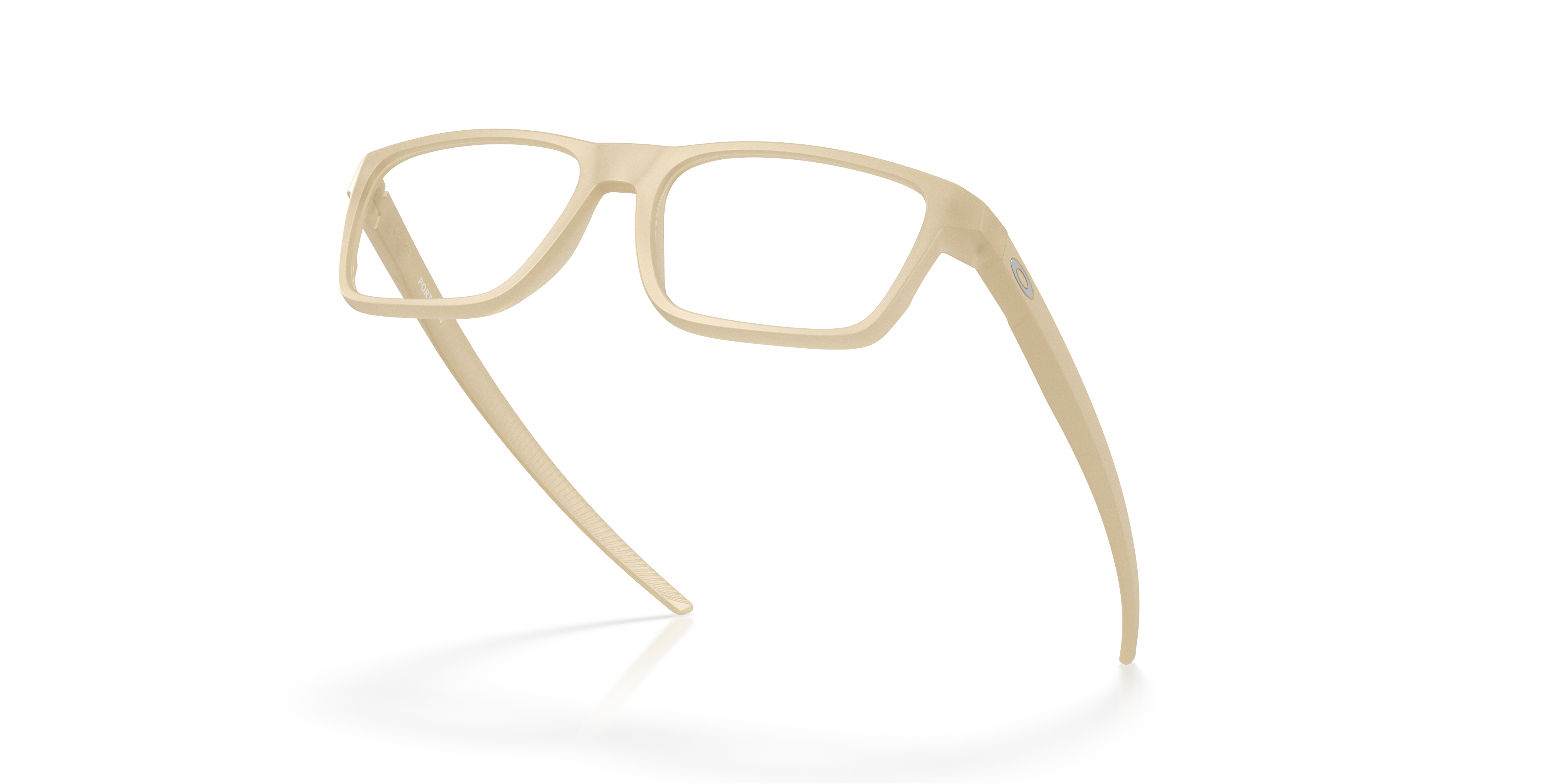 Oakley Port Bow OX8164 in Transparent Sandstorm, angled view #Colour_Transparent Sandstorm