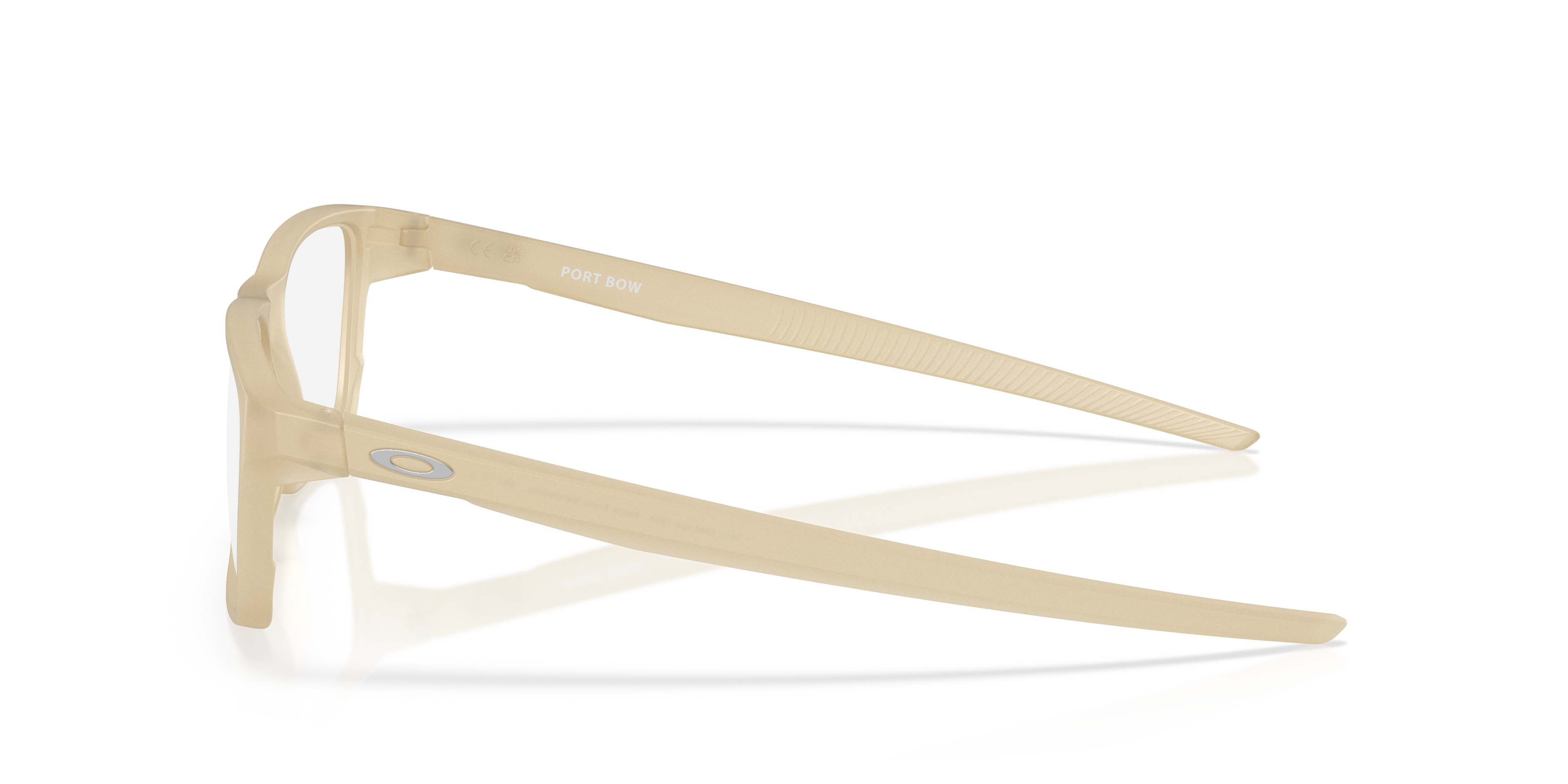 Oakley Port Bow OX8164 in Transparent Sandstorm, side view #Colour_Transparent Sandstorm