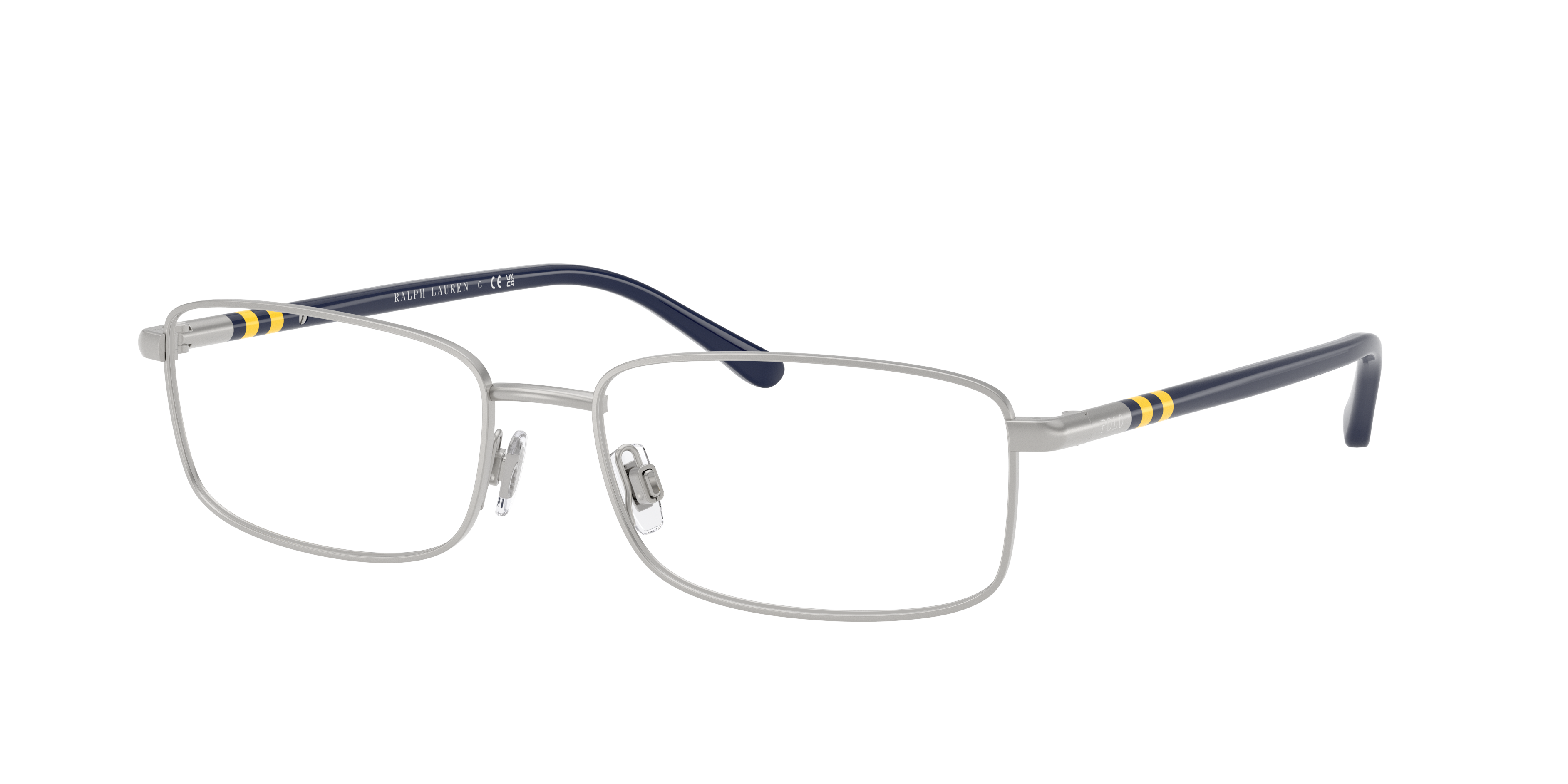 Polo by Ralph Lauren PH1235 - Semishiny Silver, three-quarter view #Colour_Semishiny Silver