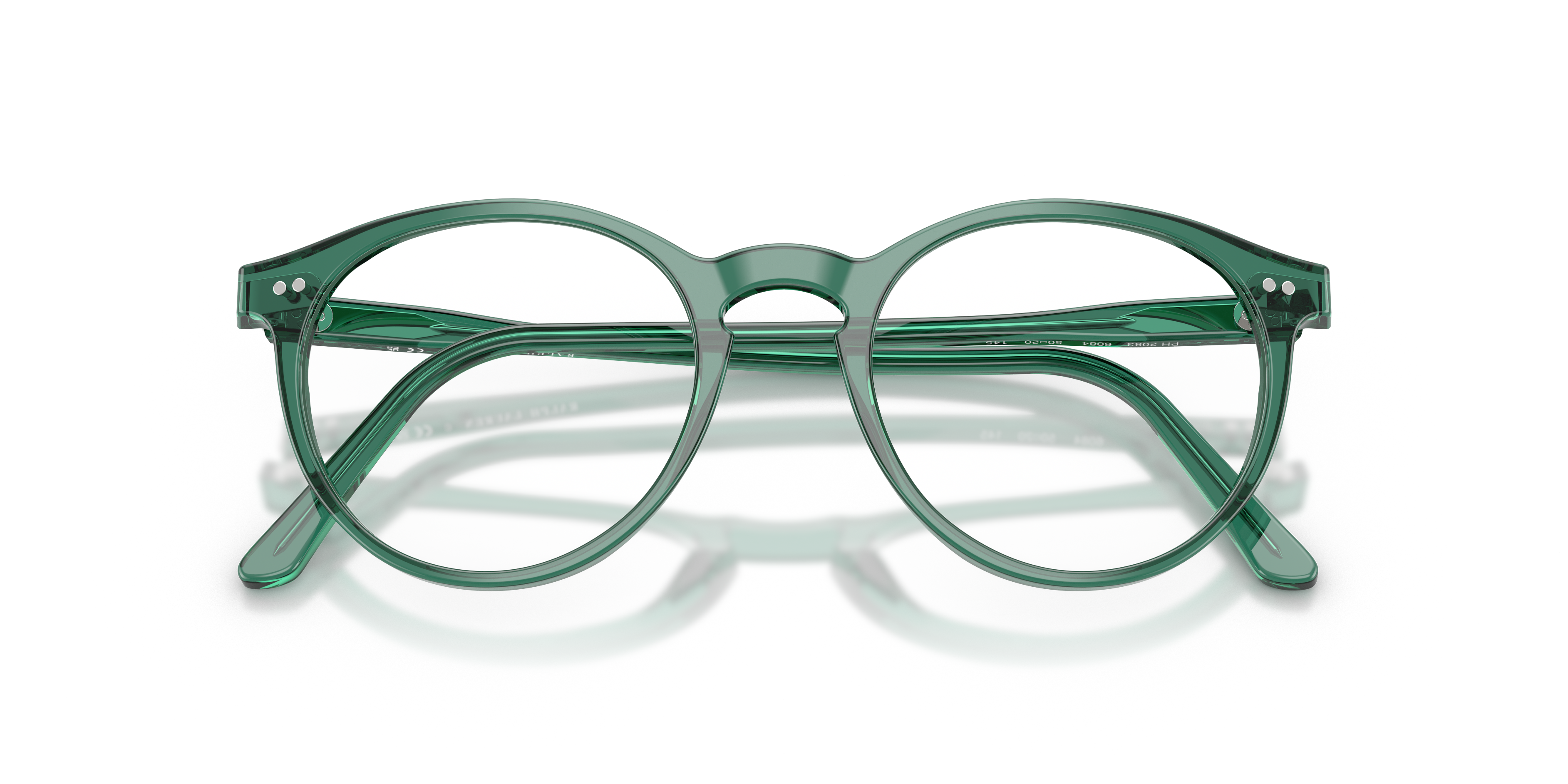 Polo by Ralph Lauren PH2083 - Shiny Transparent Green, front detail view #Colour_Shiny Transparent Green