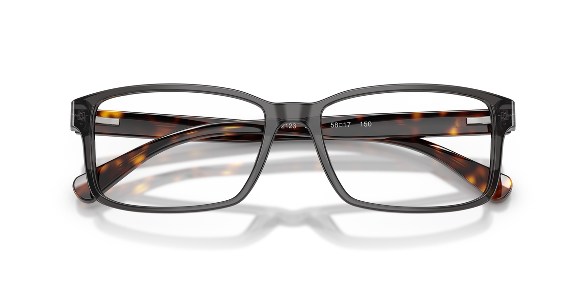 Polo by Ralph Lauren PH2123 in Shiny Transparent Grey, front detail view #Colour_Shiny Transparent Grey (5536)