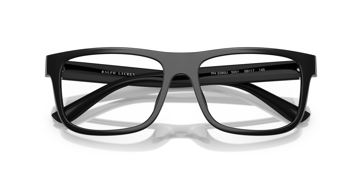 Polo by Ralph Lauren PH2290U in Shiny Black, front detail view #Colour_Shiny Black (5001)