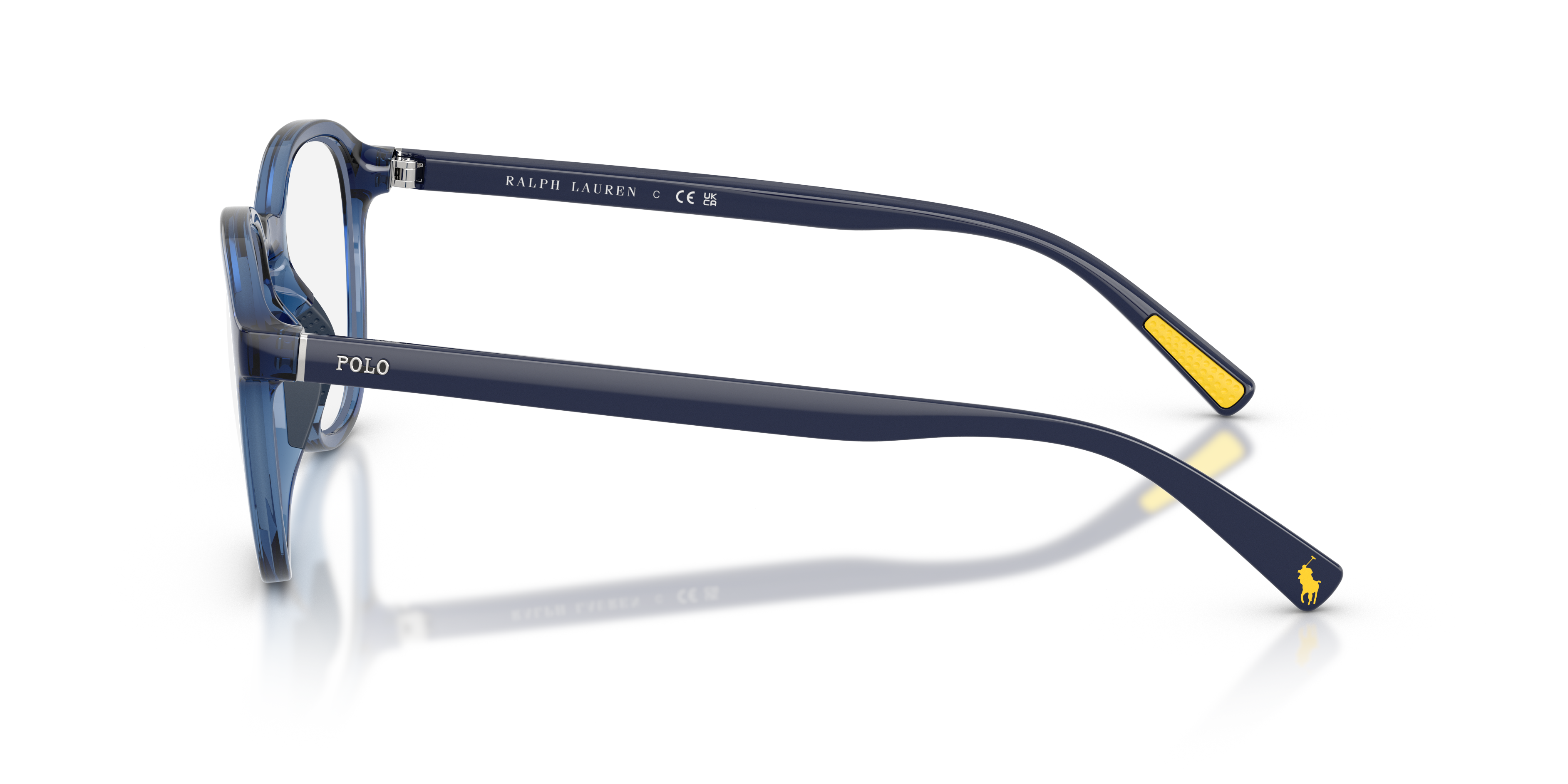 Polo by Ralph Lauren PH2292U - Shiny Transparent Navy Blue, side view #Colour_Shiny Transparent Navy Blue