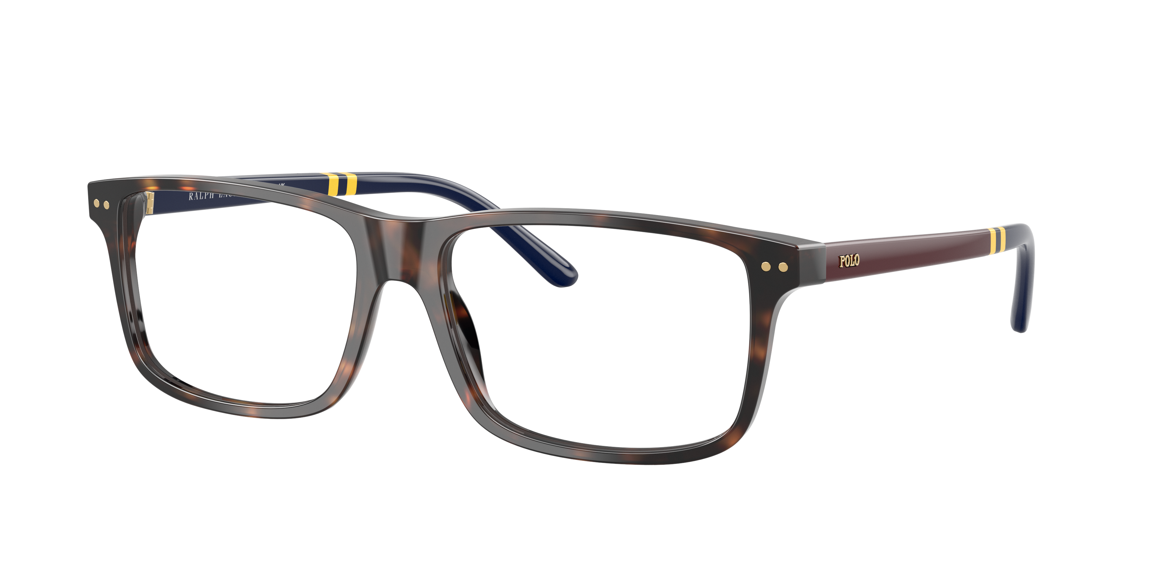 Polo by Ralph Lauren PH2296 - Shiny Dark Havana, three-quarter view #Colour_Shiny Dark Havana