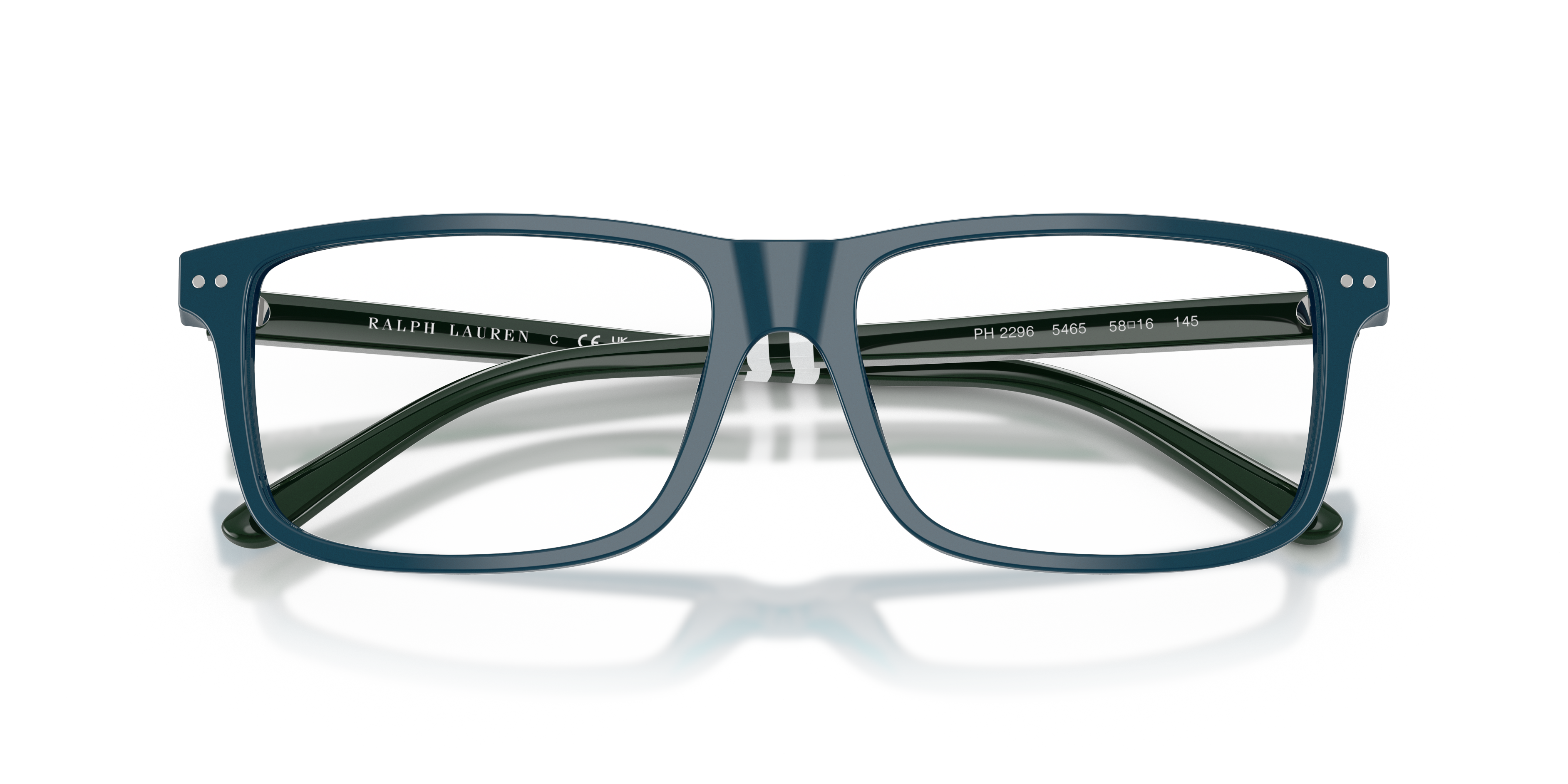 Polo by Ralph Lauren PH2296 - Shiny Navy Blue, front detail view #Colour_Shiny Navy Blue