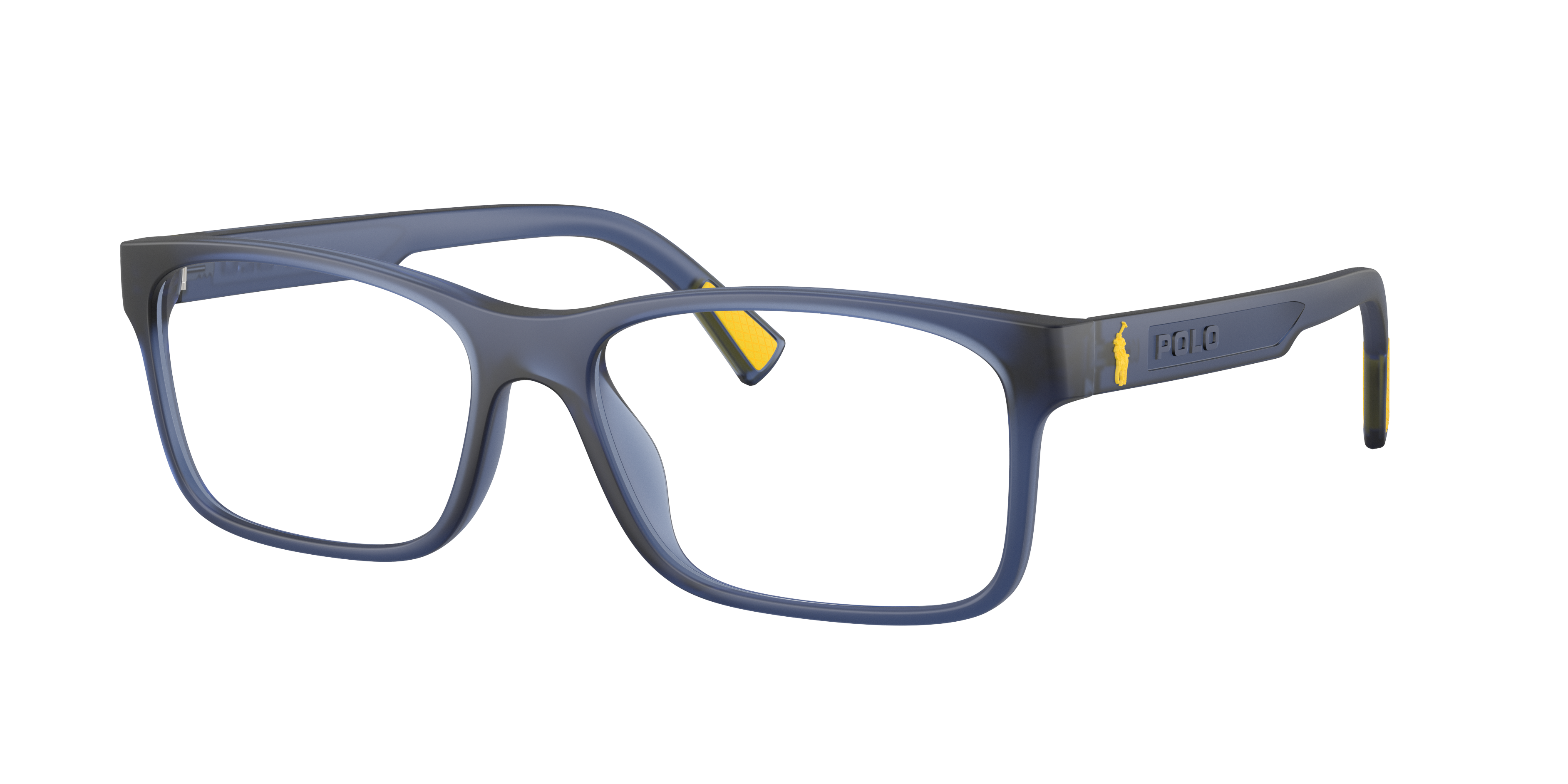 Polo by Ralph Lauren PH2301U - Matte Transparent Navy, three-quarter view #Colour_Matte Transparent Navy