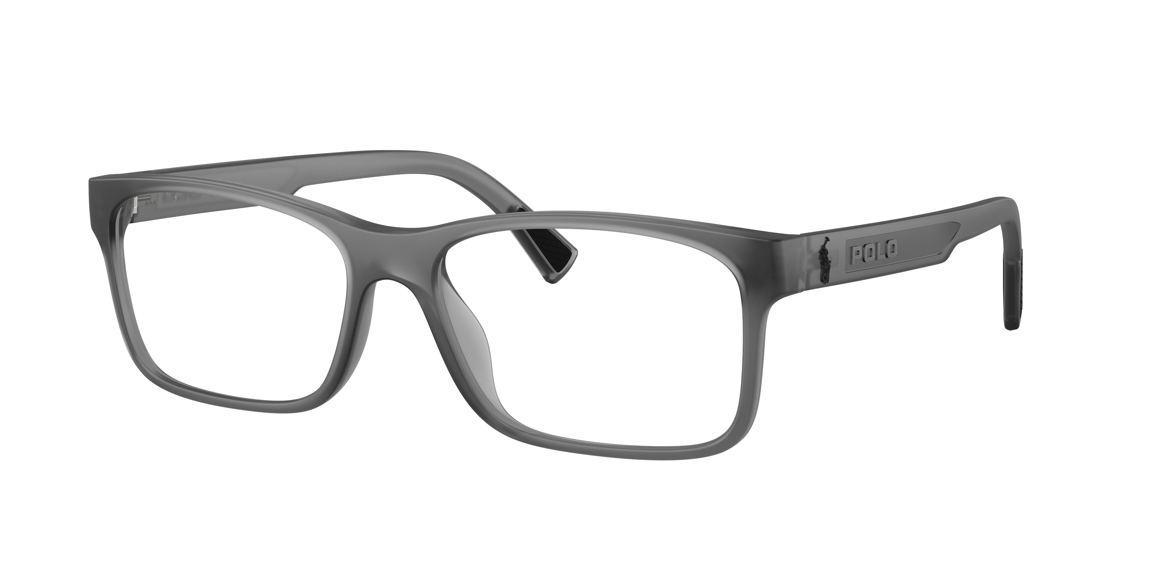 Polo by Ralph Lauren PH2301U - Matte Transparent Grey, three-quarter view #Colour_Matte Transparent Grey