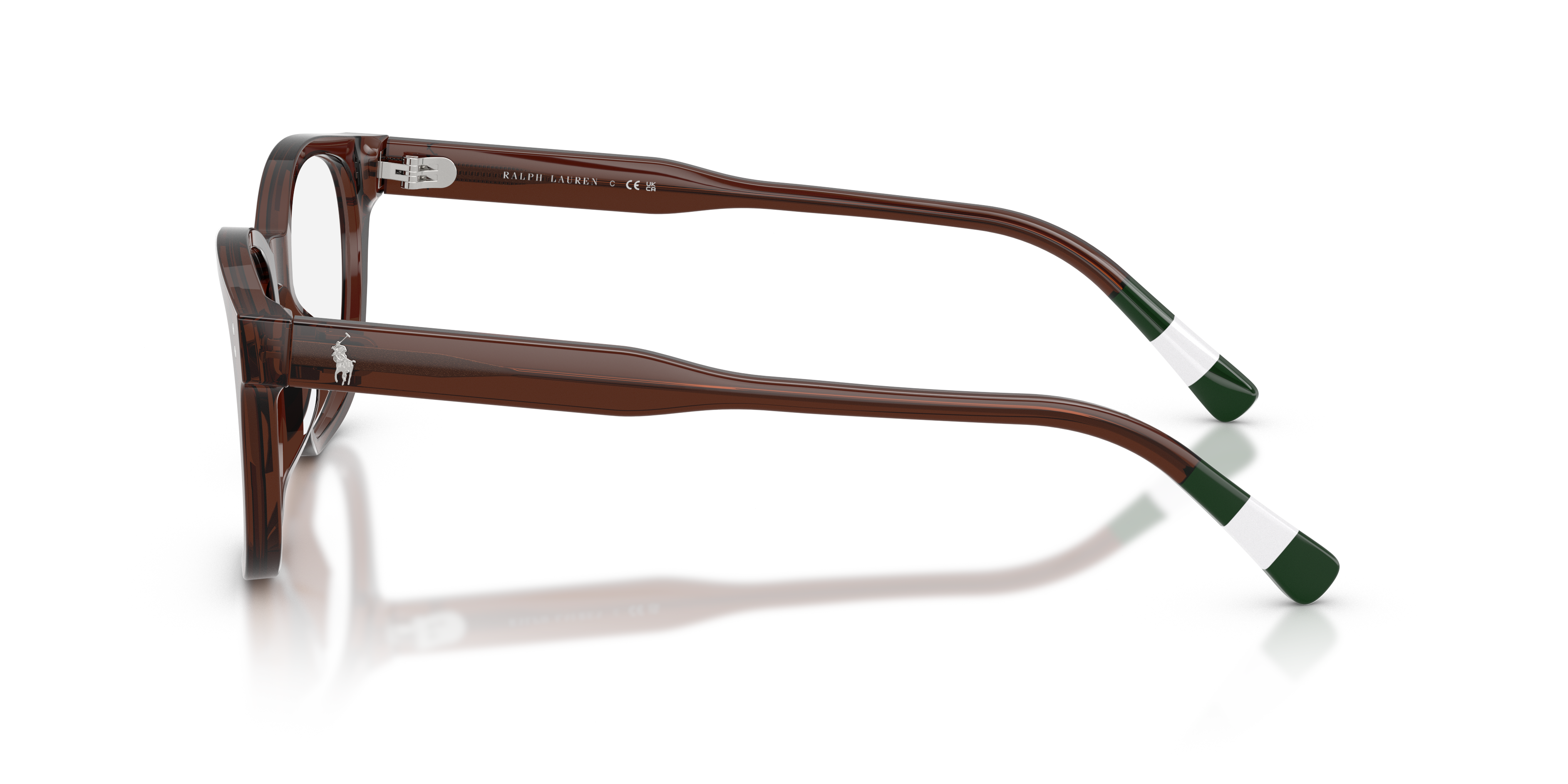 Polo by Ralph Lauren PH2303U - Shiny Transparent Brown, side view #Colour_Shiny Transparent Brown