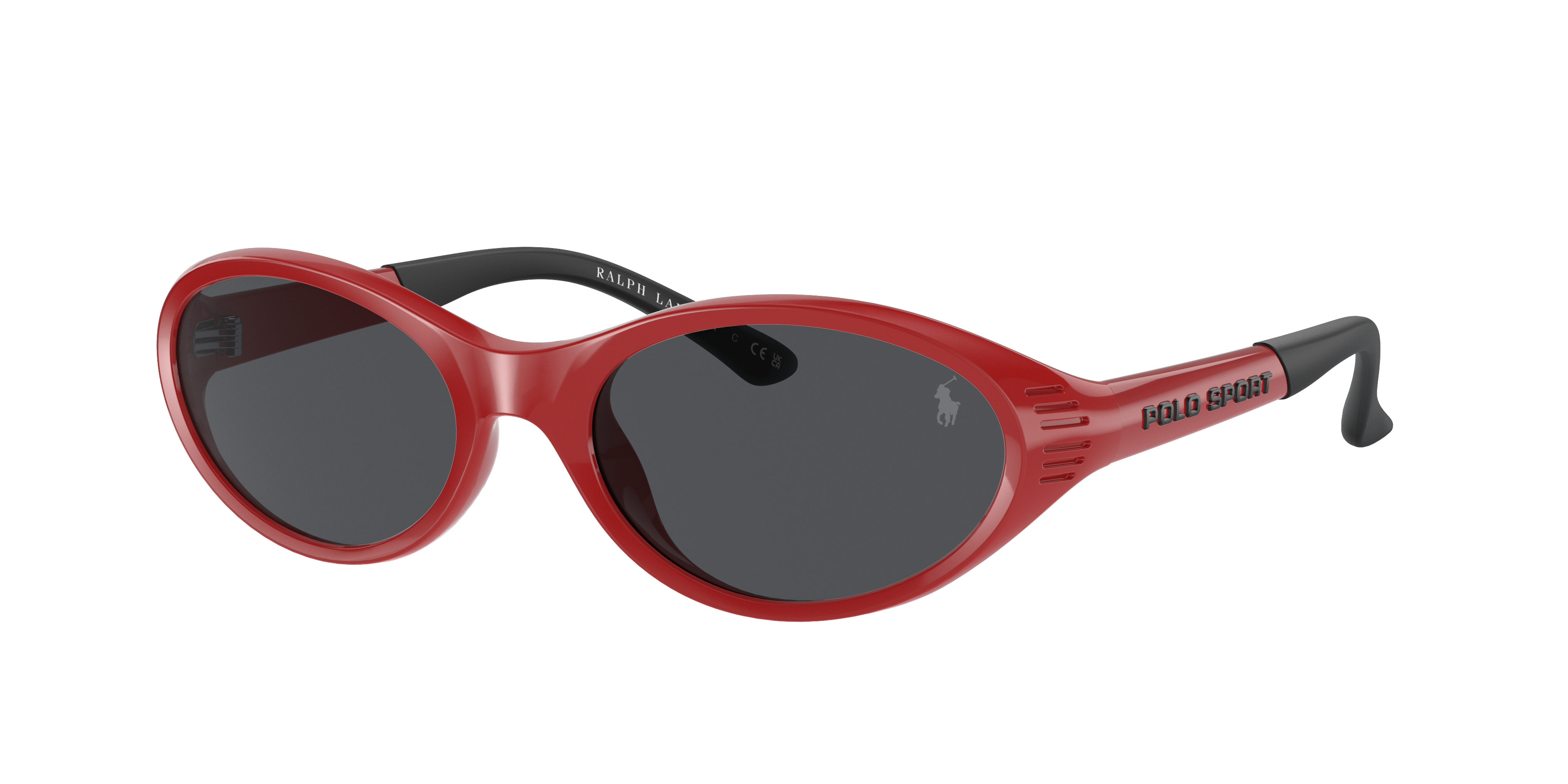 Polo by Ralph Lauren PH4197U - Shiny Red, three-quarter view #Colour_Shiny Red