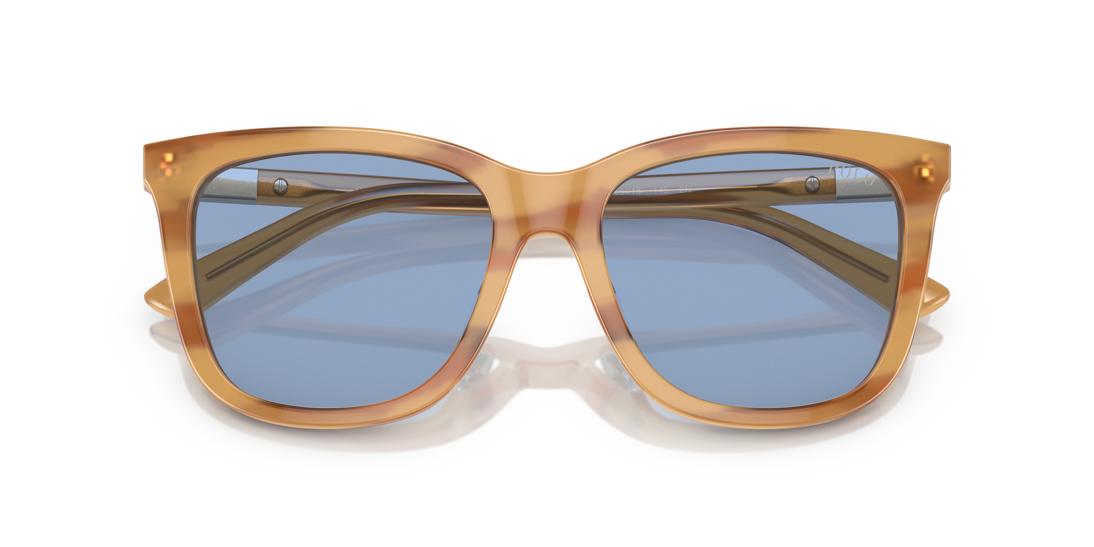 Polo by Ralph Lauren PH4201U - Shiny Light Honey Havana, front detail view #Colour_Shiny Light Honey Havana