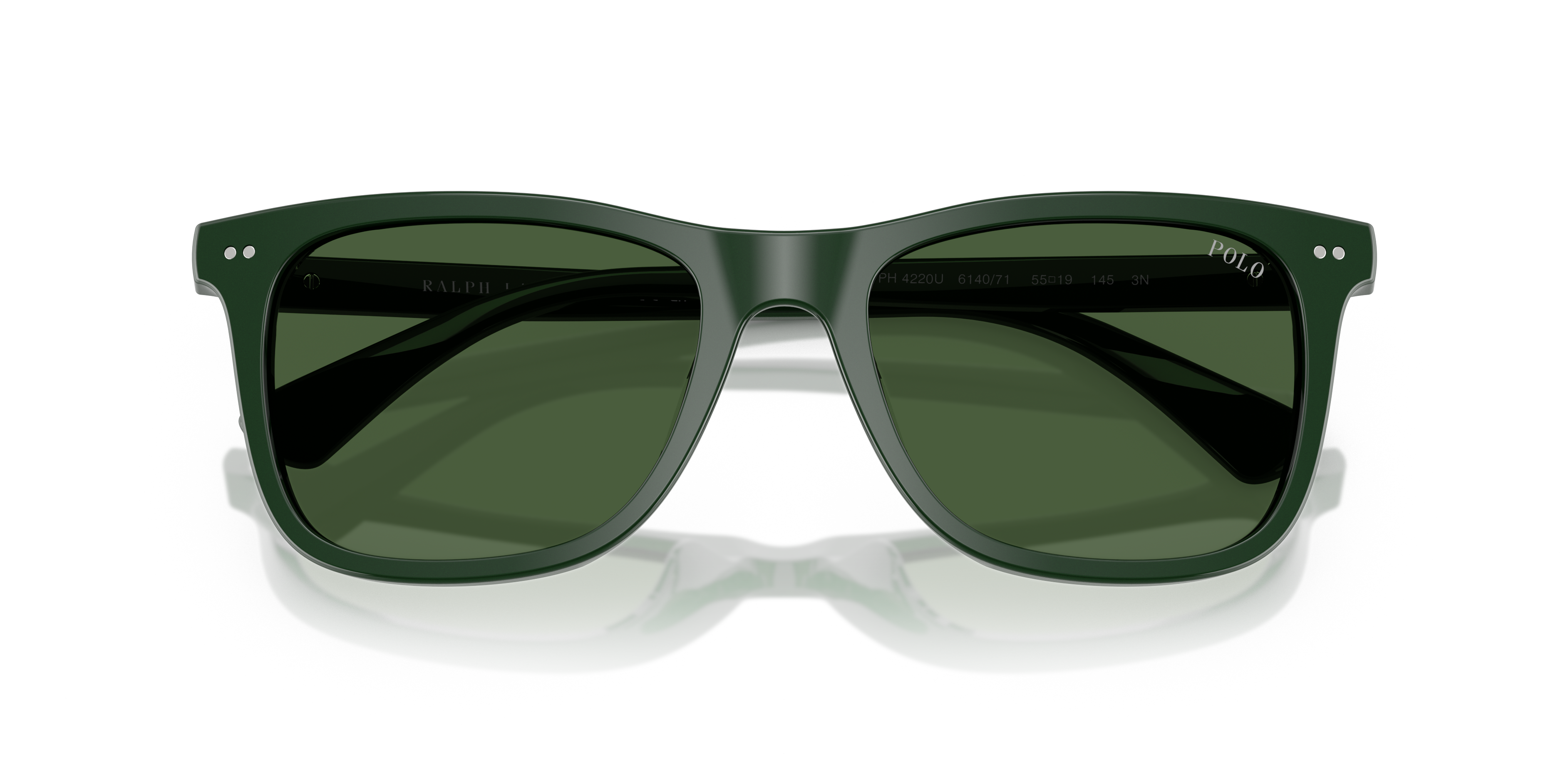 Polo by Ralph Lauren PH4220U - Shiny Dark Green, front detail view #Colour_Shiny Dark Green