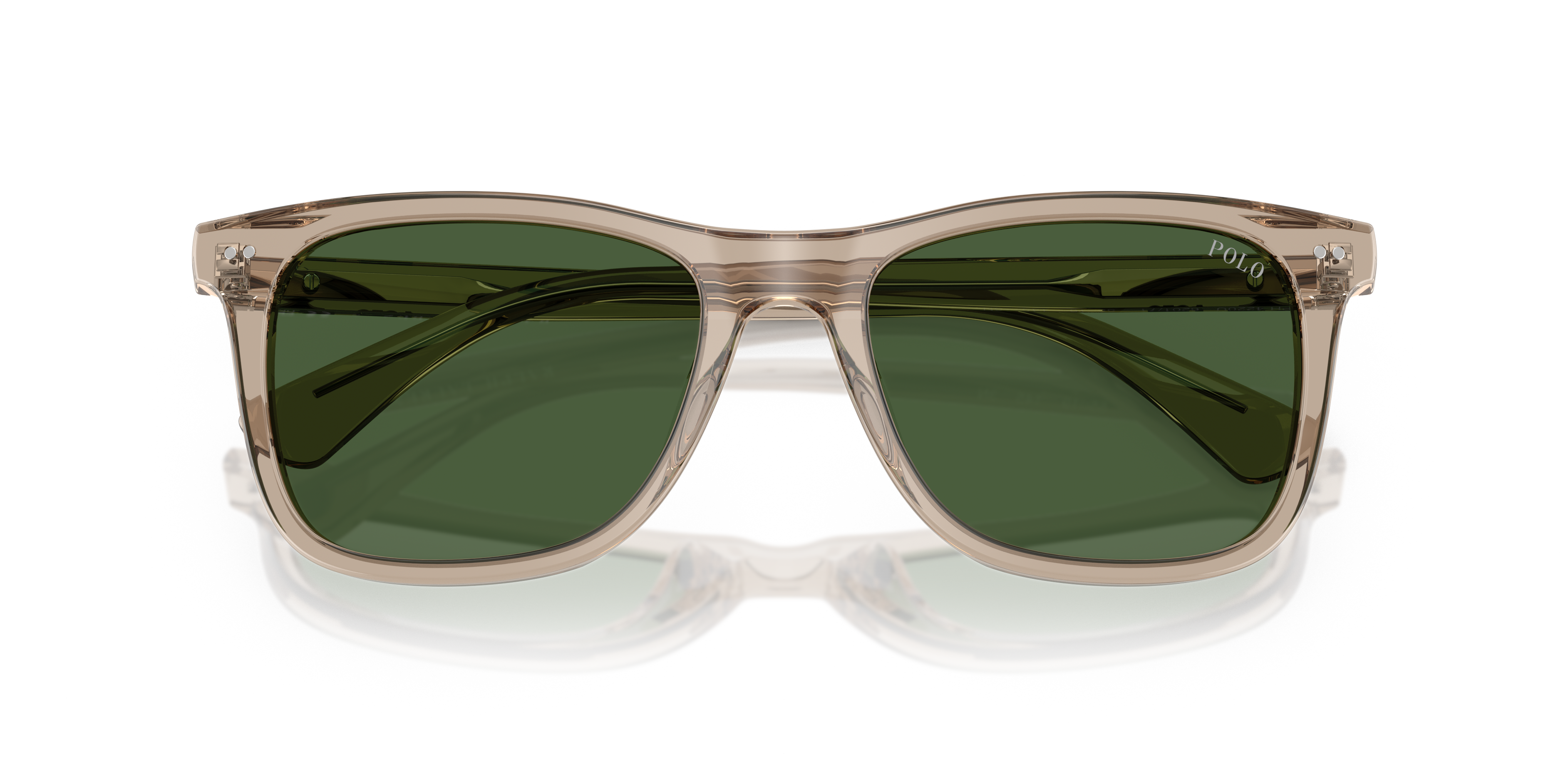 Polo by Ralph Lauren PH4220U - Shiny Transparent Dark Taupe, front detail view #Colour_Shiny Transparent Dark Taupe
