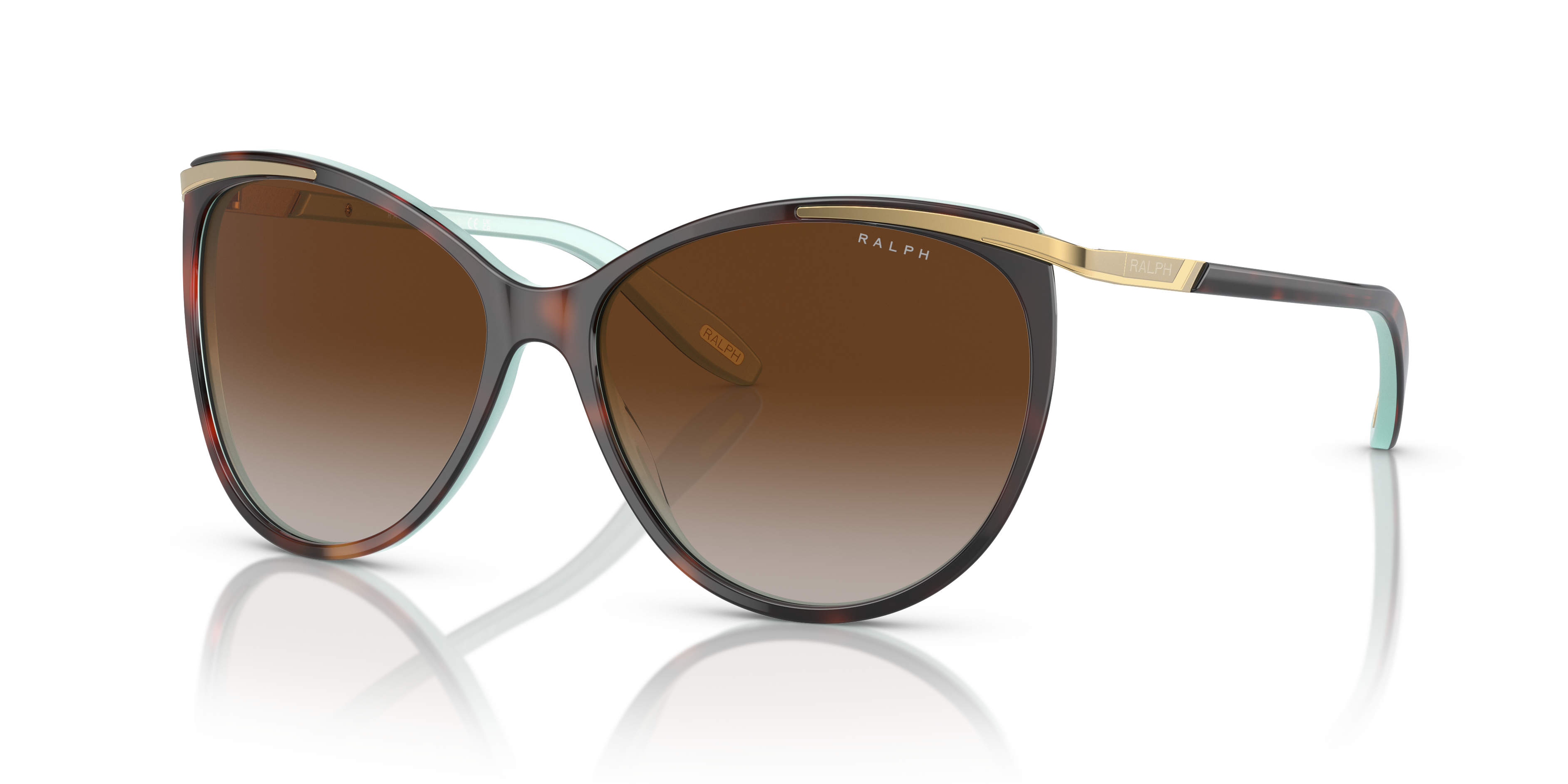 Ralph by Ralph Lauren RA5150 in Havana On Acquamarine, three-quarter view #Colour_Havana On Acquamarine