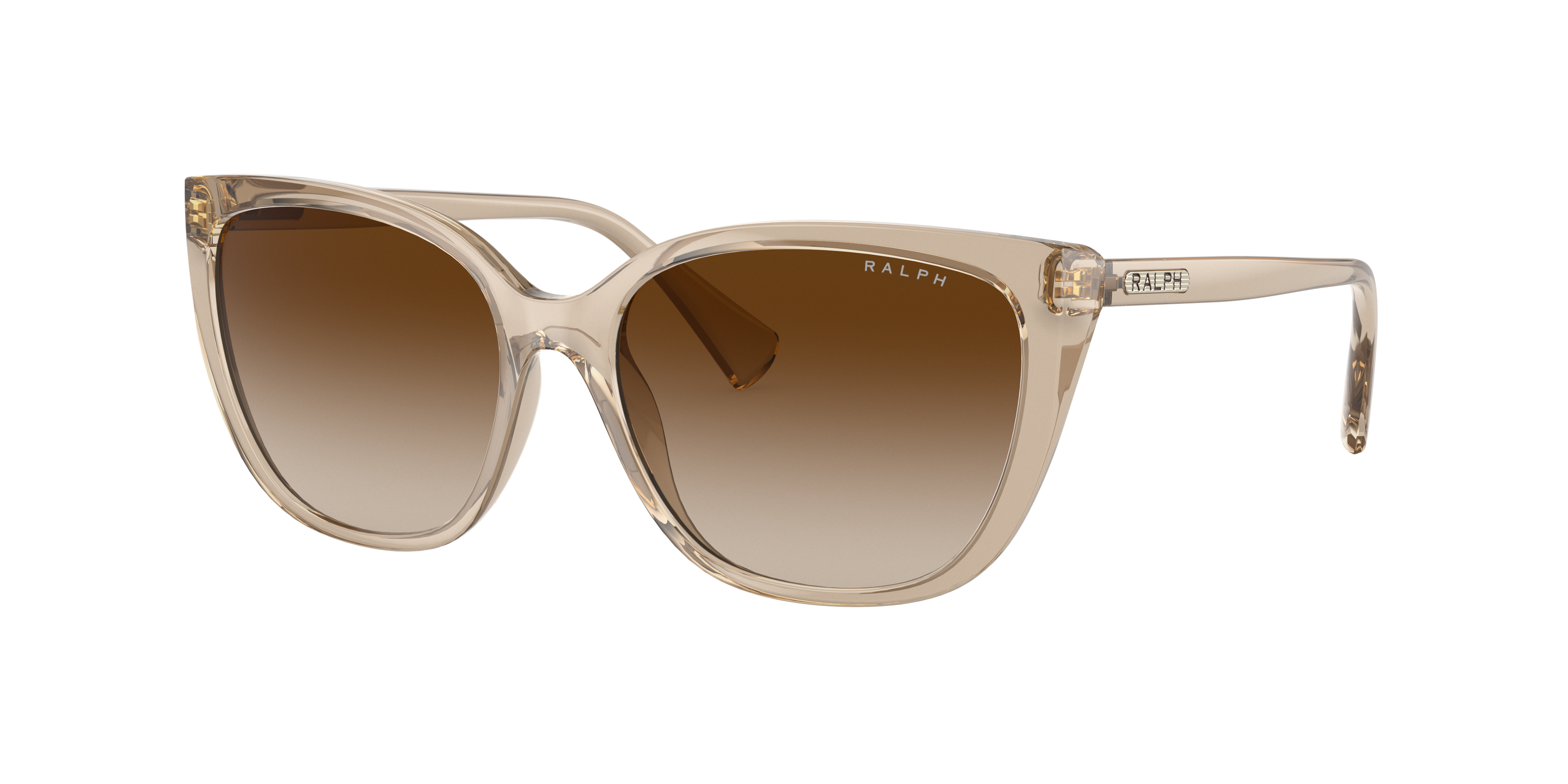 Ralph by Ralph Lauren RA5274 in Shiny Transparent Brown, three-quarter view #Colour_Shiny Transparent Brown