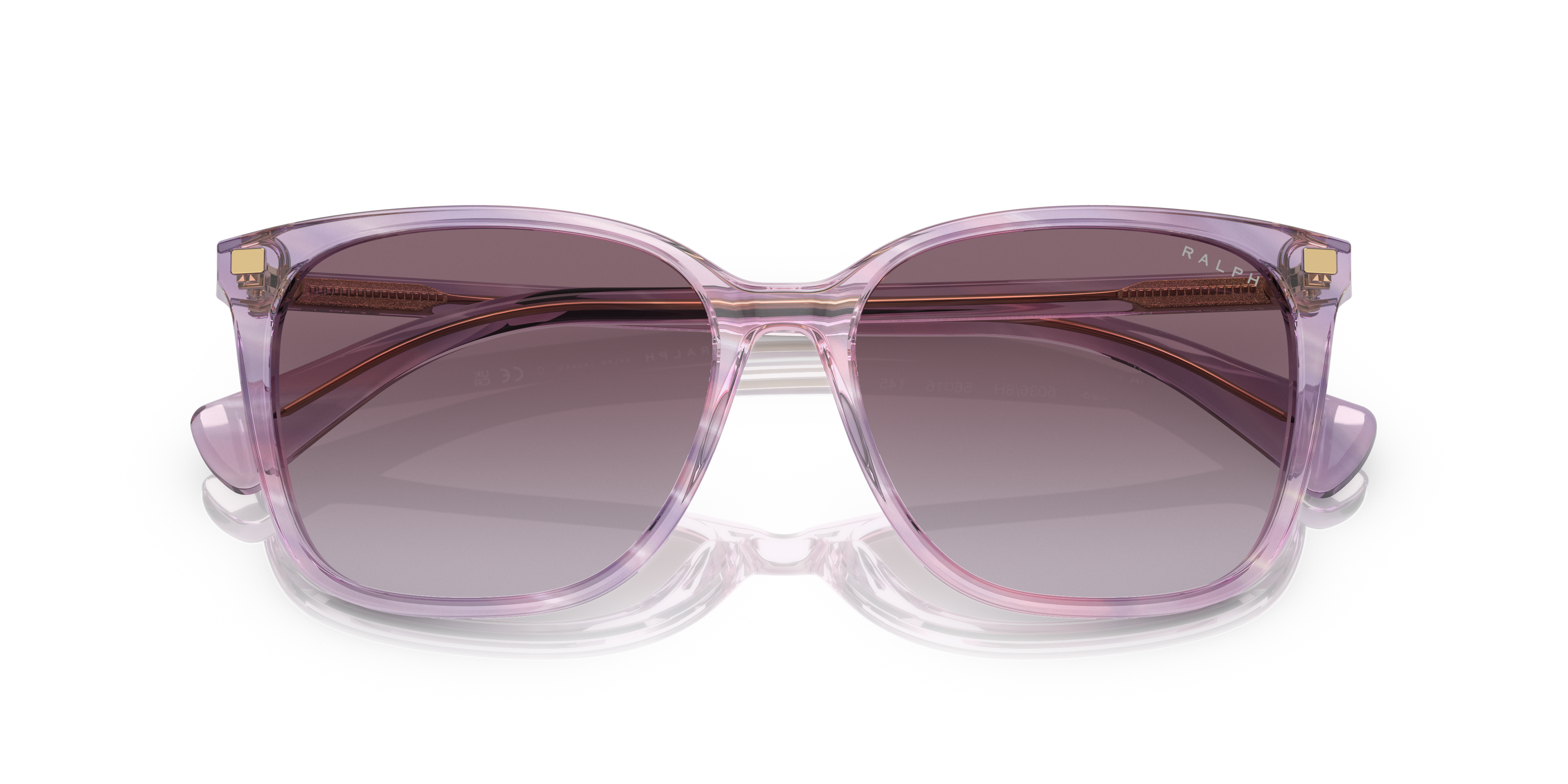 Ralph by Ralph Lauren RA5293 in Shiny Striped Purple, front detail view #Colour_Shiny Striped Purple