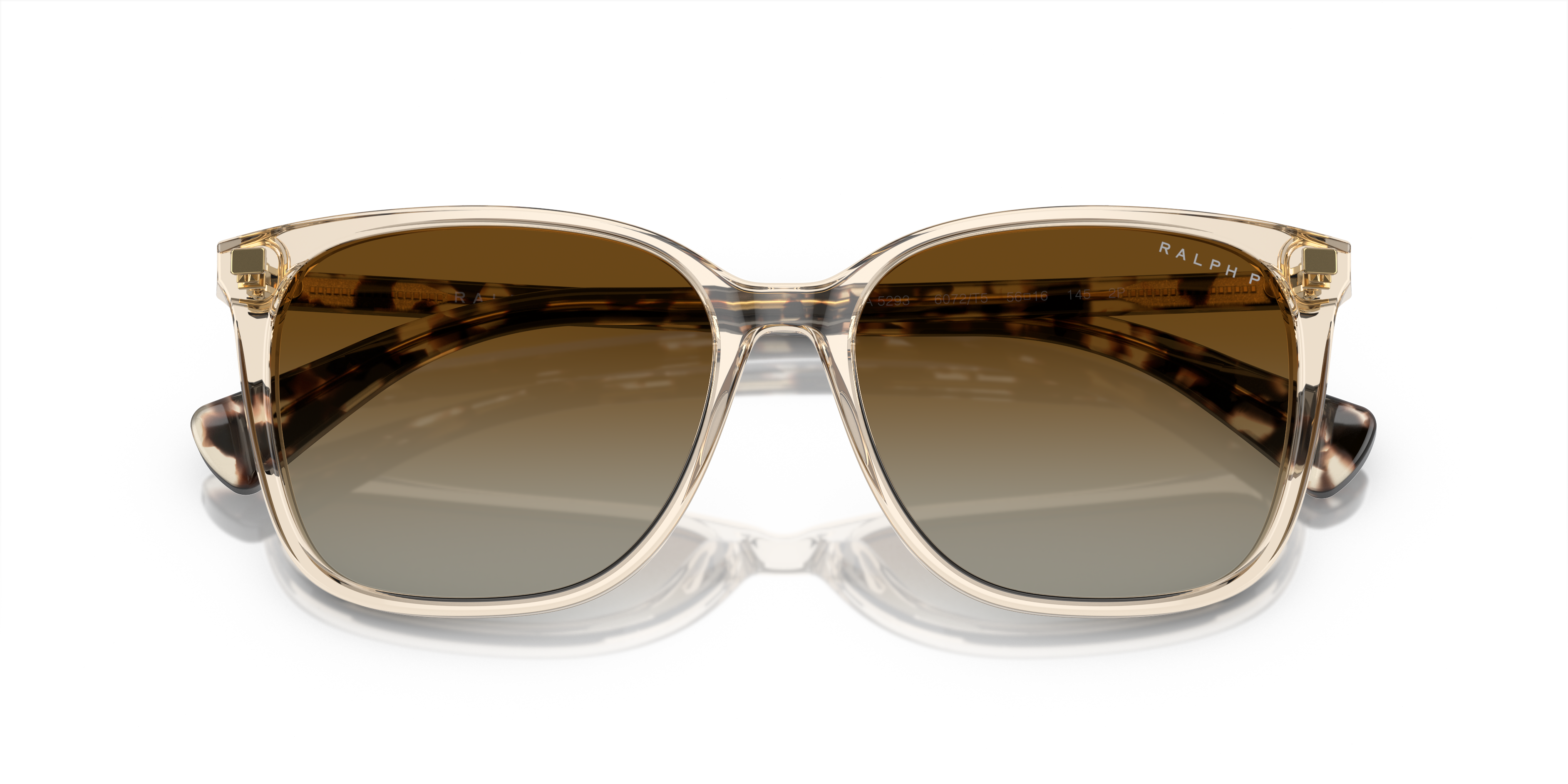 Ralph by Ralph Lauren RA5293 in Shiny Transparent Brown, front detail view #Colour_Shiny Transparent Brown