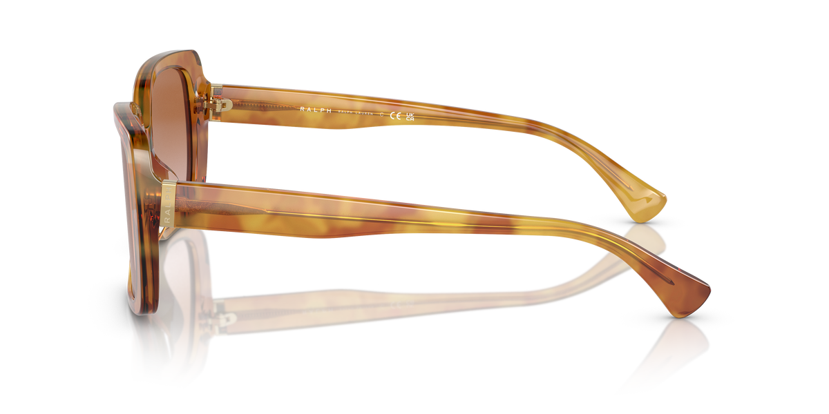 Ralph by Ralph Lauren RA5298U in Shiny Light Brown Havana, side view #Colour_Shiny Light Brown Havana / Gradient Brown (606013)