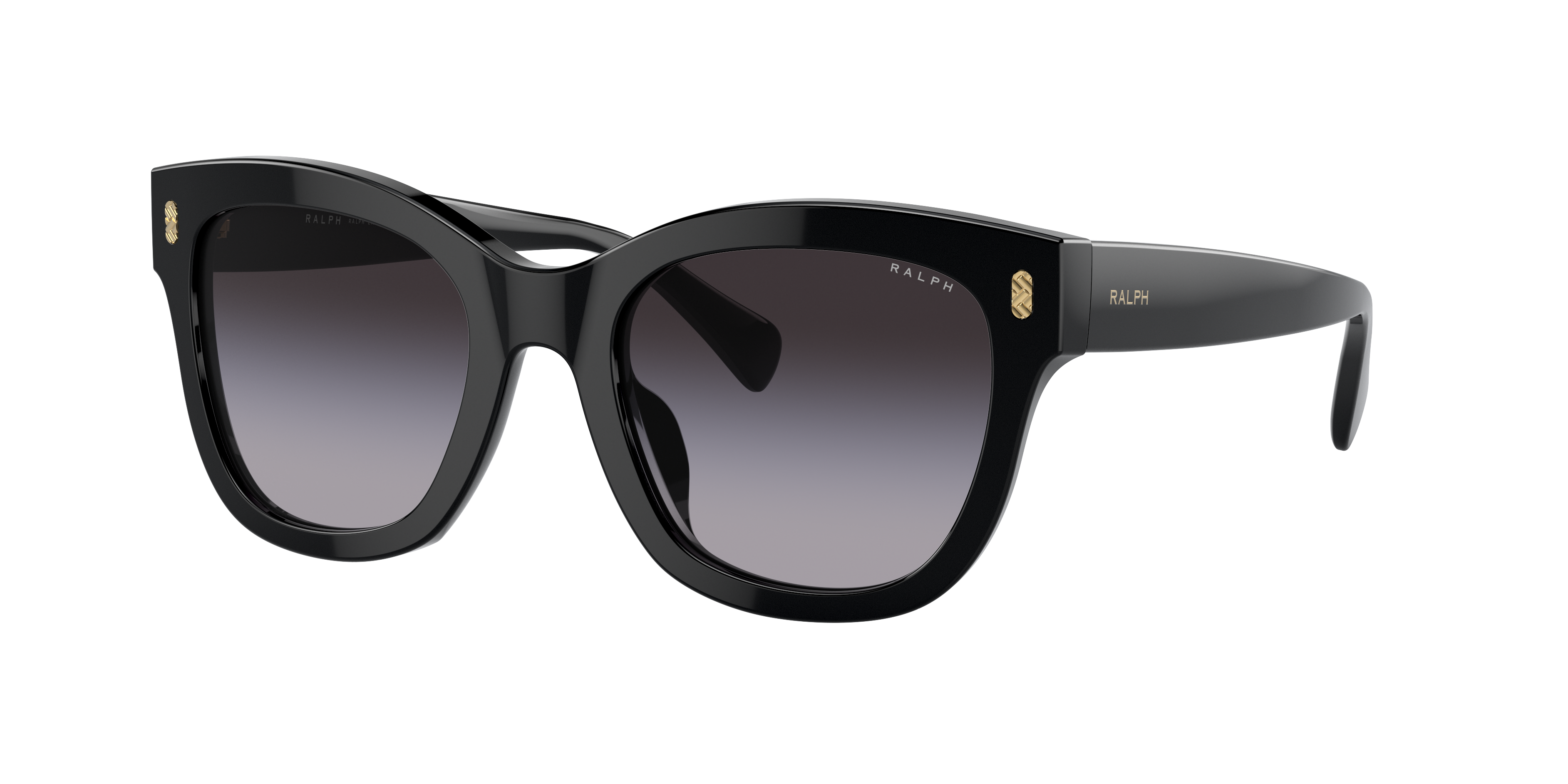 Ralph by Ralph Lauren RA5301U in Shiny Black, three-quarter view #Colour_Shiny Black