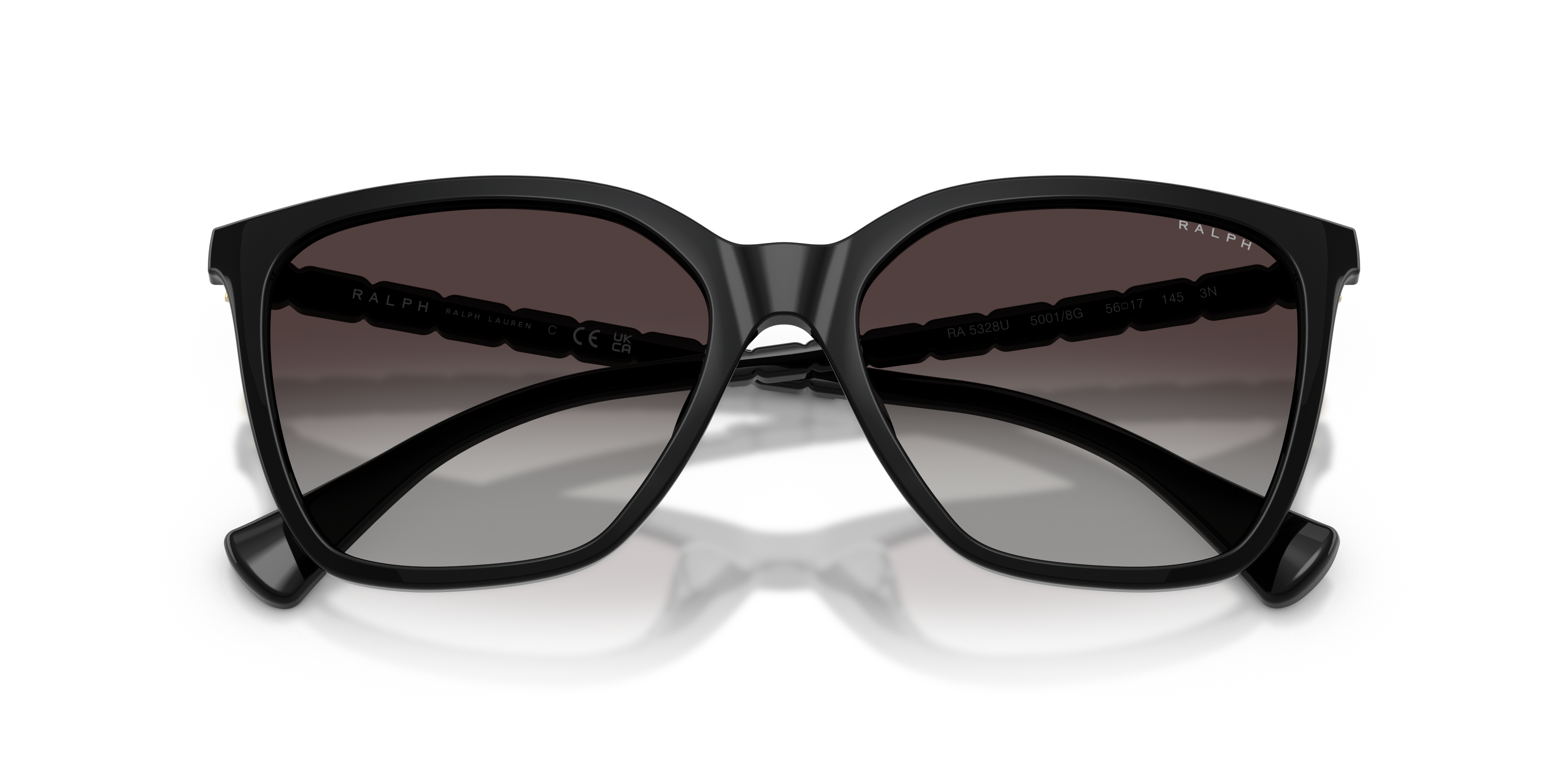 Ralph by Ralph Lauren RA5328U in Shiny Black (50018G), front detail view #Colour_Shiny Black (50018G)