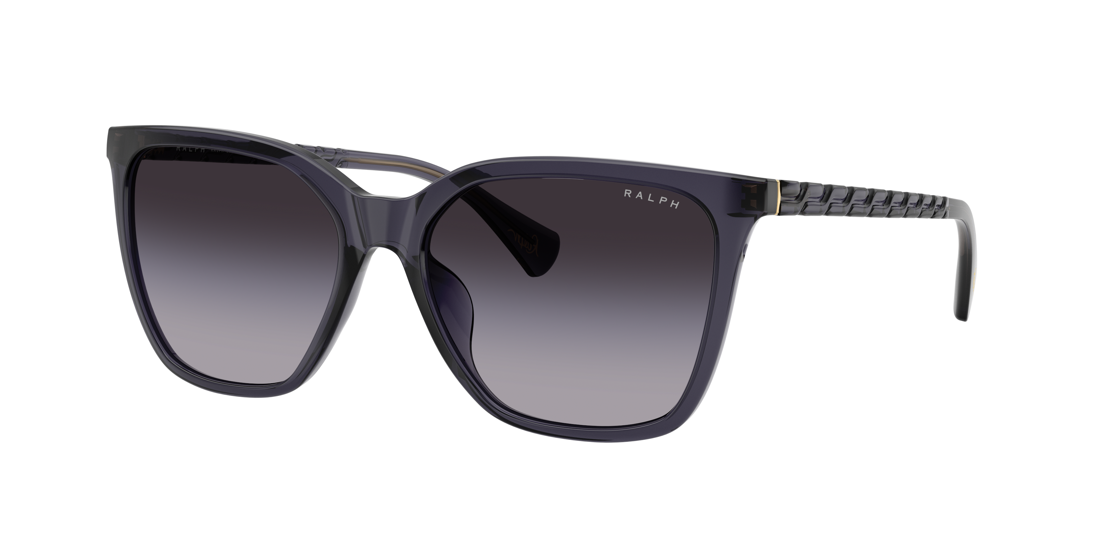Ralph by Ralph Lauren RA5328U in Shiny Transparent Violet, three-quarter view #Colour_Shiny Transparent Violet