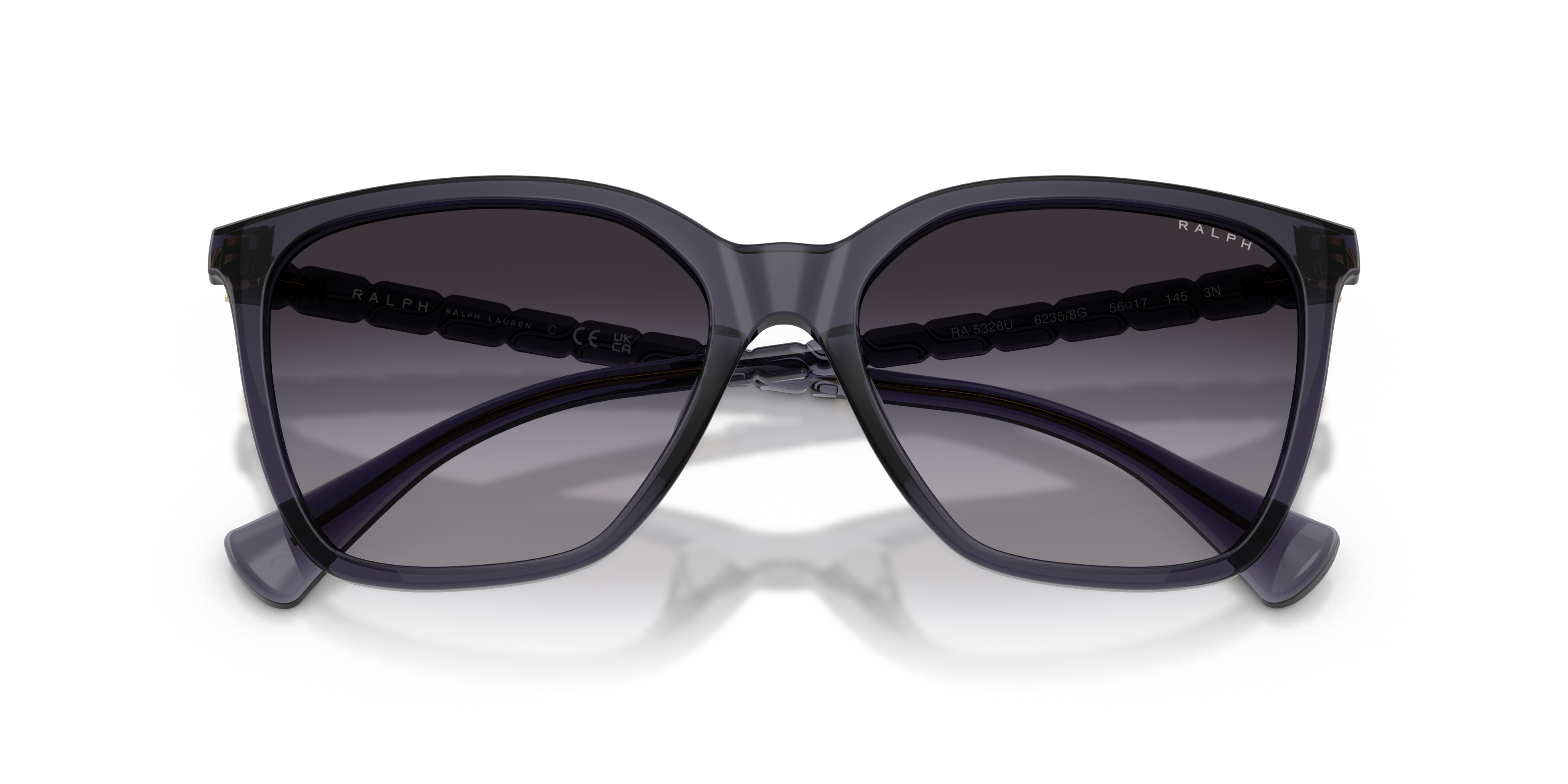 Ralph by Ralph Lauren RA5328U in Shiny Transparent Violet, front detail view #Colour_Shiny Transparent Violet