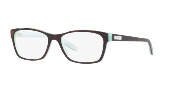 Ralph by Ralph Lauren RA7039 in Shiny Havana On Acquamarine, three-quarter view #Colour_Shiny Havana On Acquamarine (601)