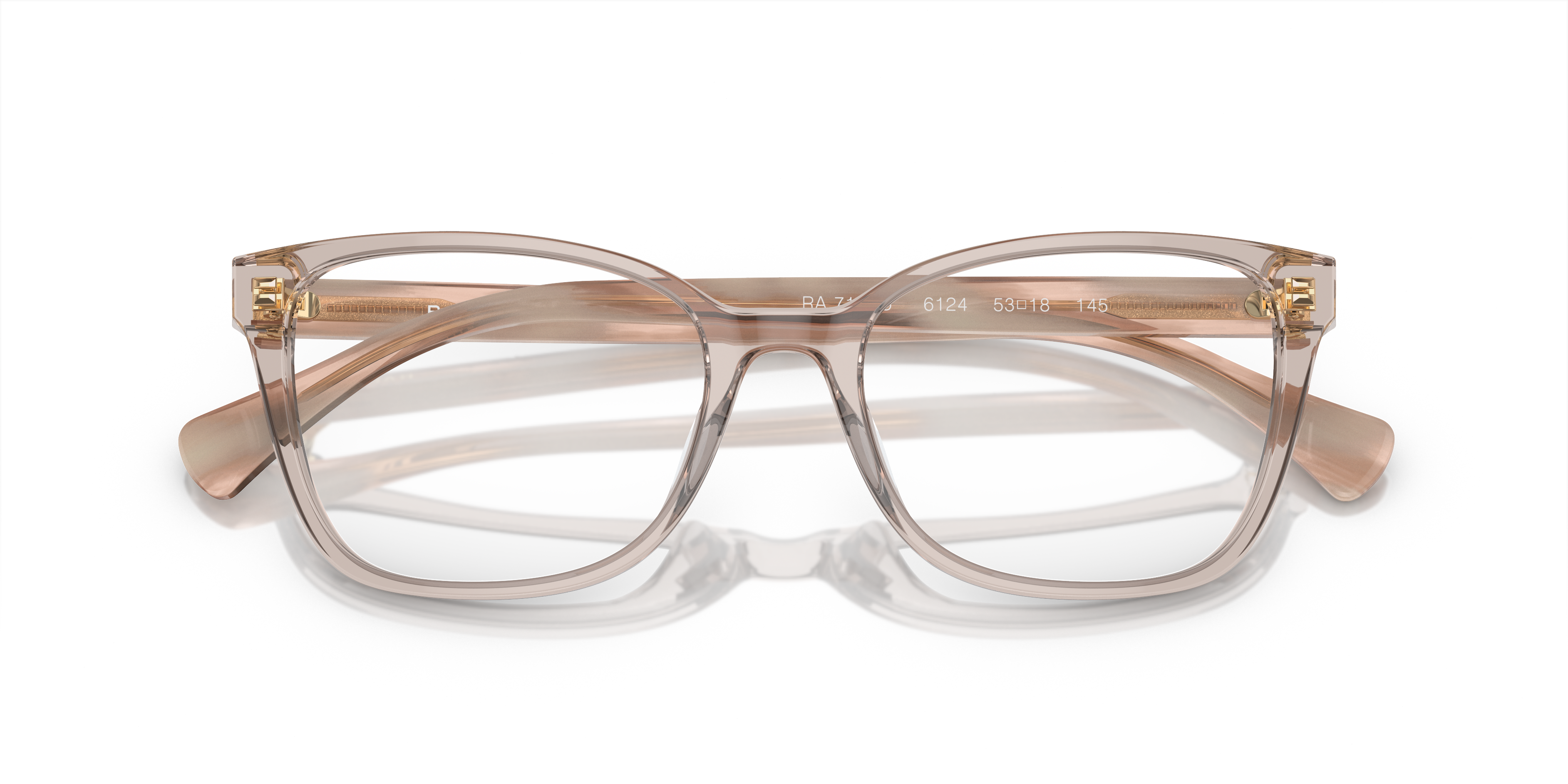 Ralph by Ralph Lauren RA7137U - Shiny Transparent Beige, front detail view #Colour_Shiny Transparent Beige