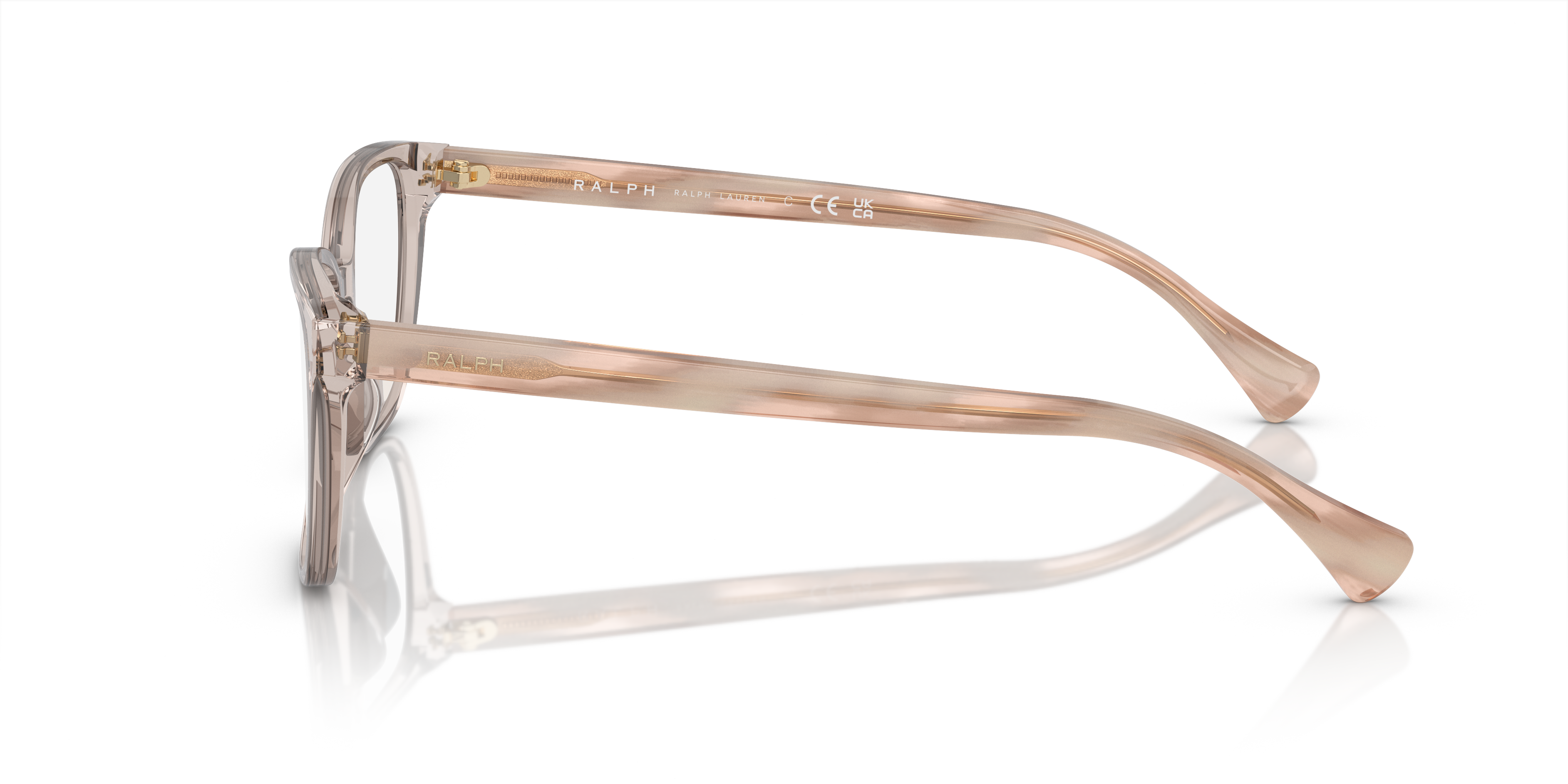 Ralph by Ralph Lauren RA7137U - Shiny Transparent Beige, side view #Colour_Shiny Transparent Beige