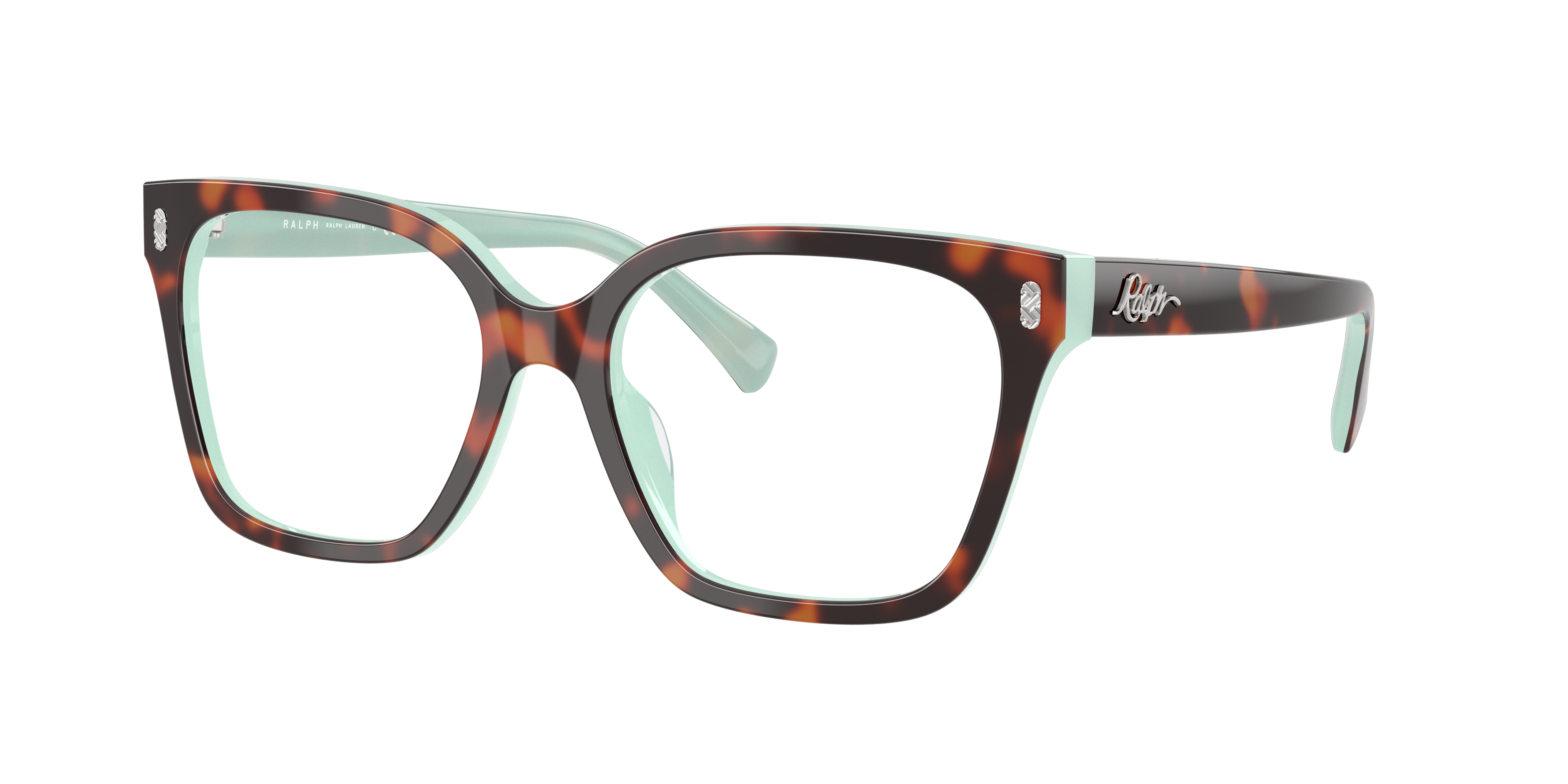 Ralph by Ralph Lauren RA7158U - Dark Tortoise/Green, three-quarter view #Colour_Dark Tortoise/Green