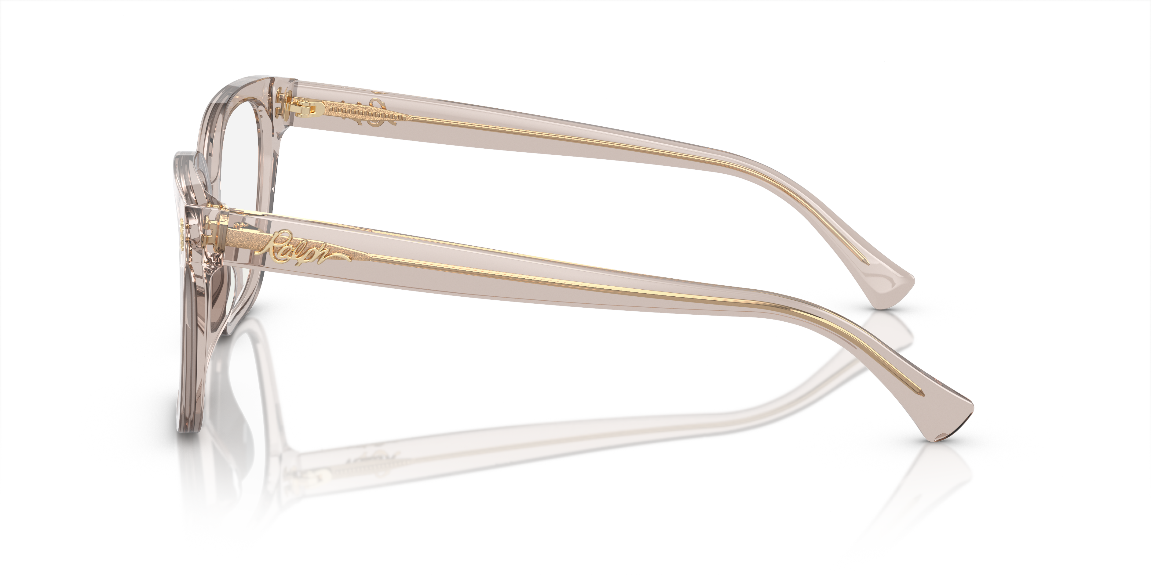 Ralph by Ralph Lauren RA7158U - Shiny Transparent Beige, side view #Colour_Shiny Transparent Beige