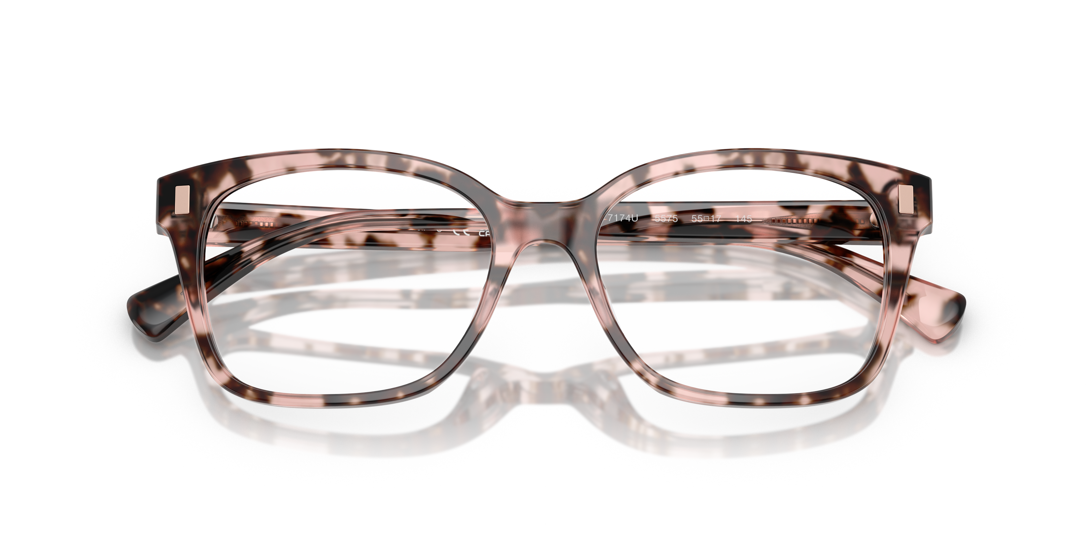 Ralph by Ralph Lauren RA7174U - Shiny Rose Havana, front detail view #Colour_Shiny Rose Havana