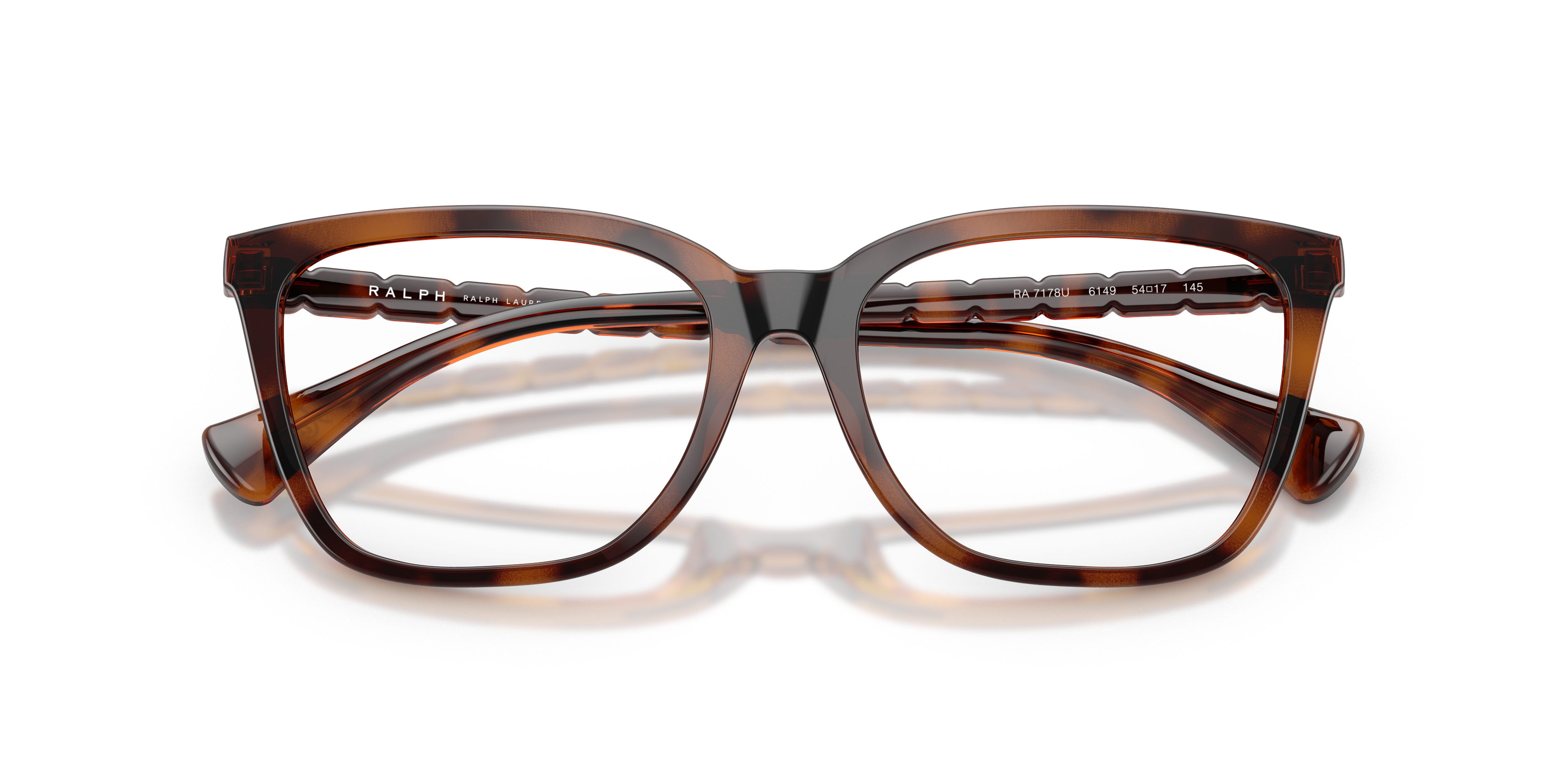 Ralph by Ralph Lauren RA7178U - Shiny Dark Havana, front detail view #Colour_Shiny Dark Havana